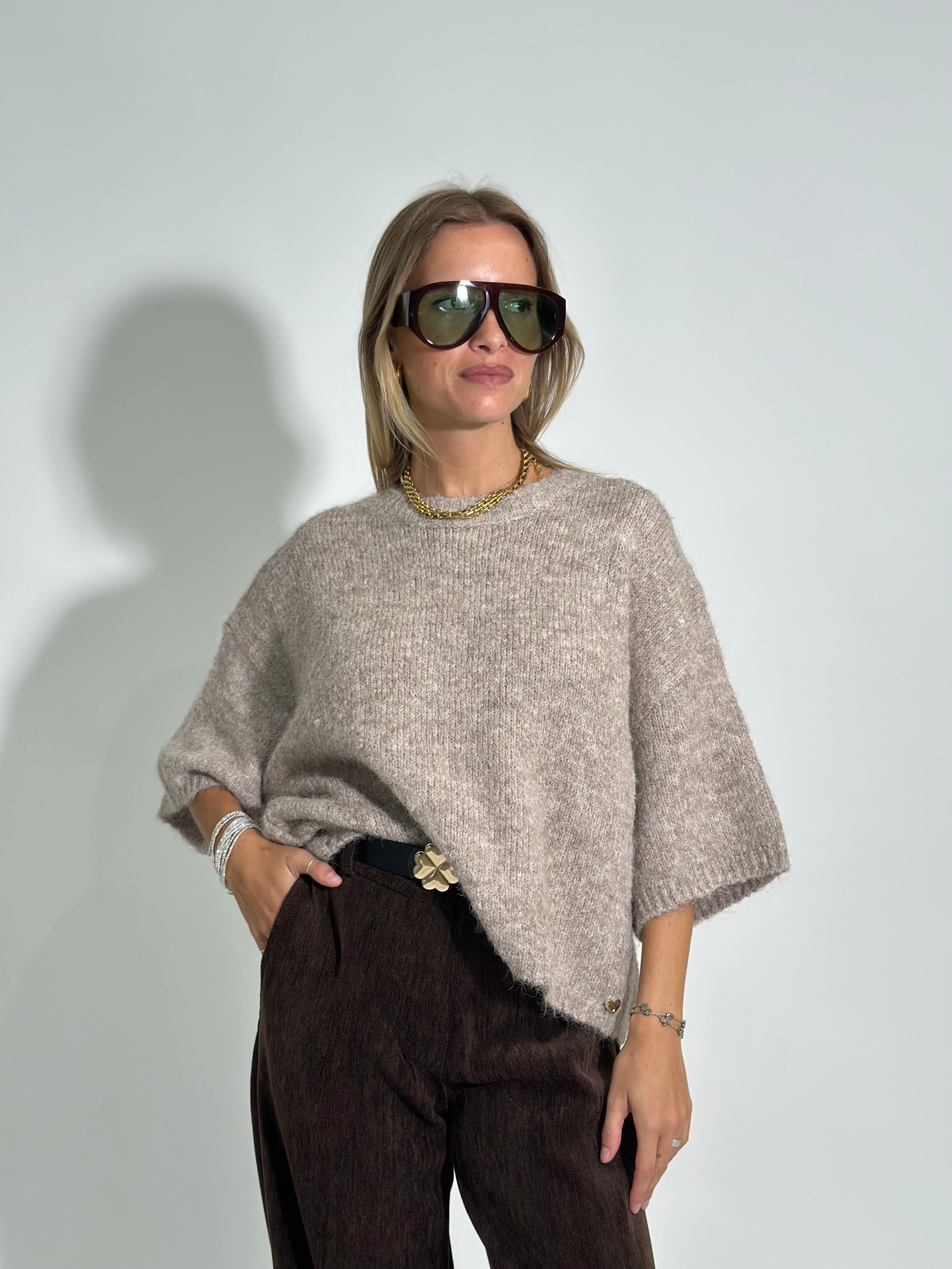 Maglia mohair 28168 TAUPE