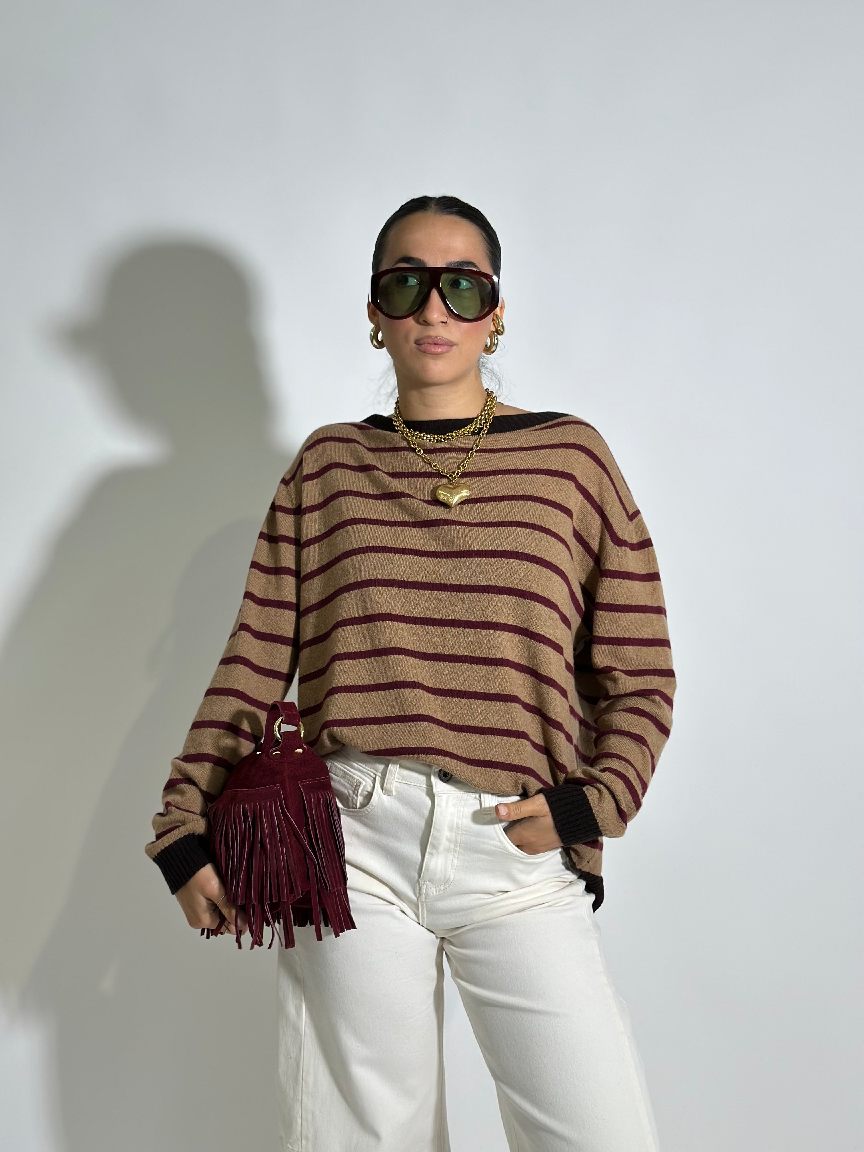 Maglia Cashmere blend 10207 CAMEL