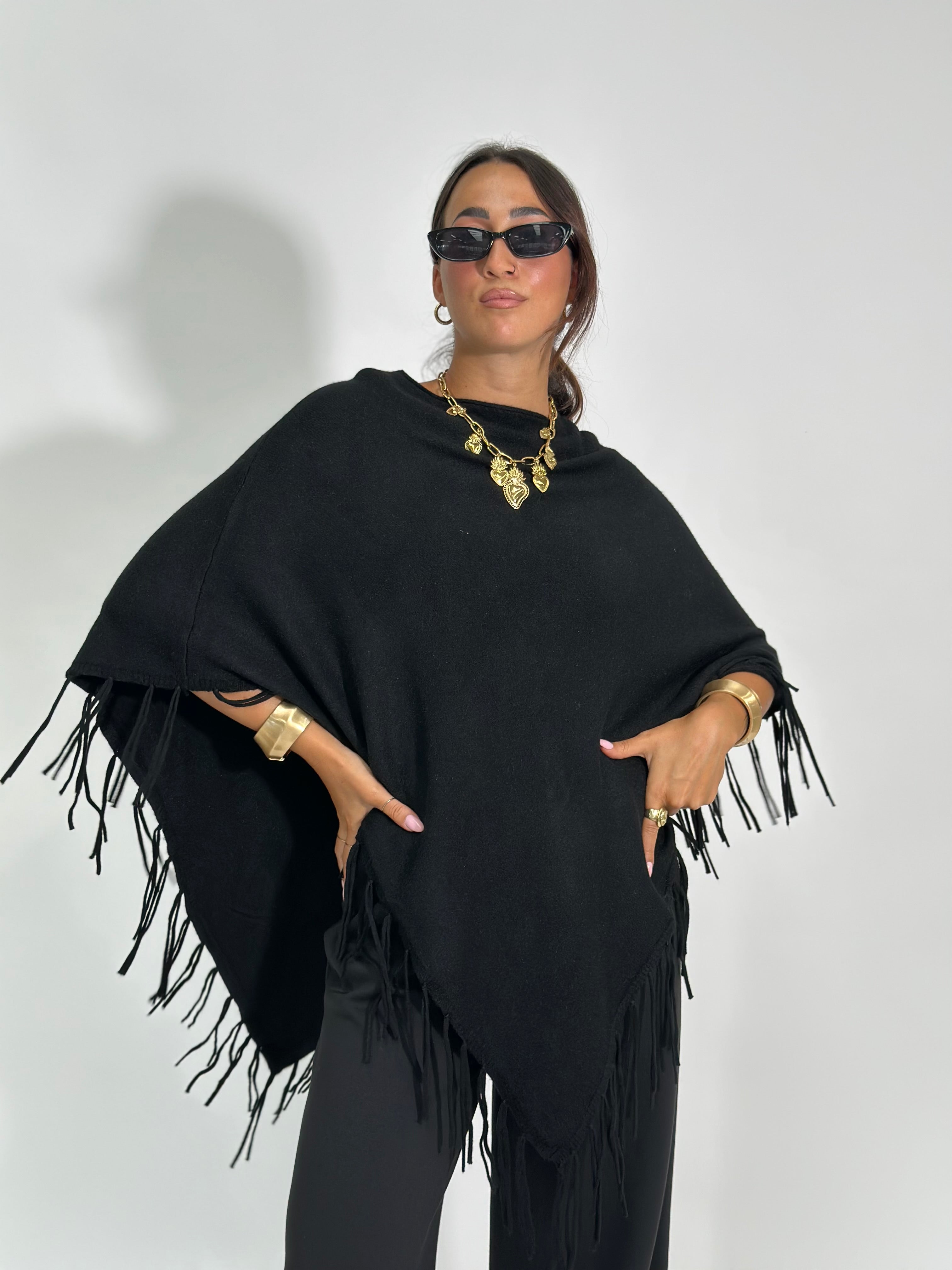 Poncho C643 NERO