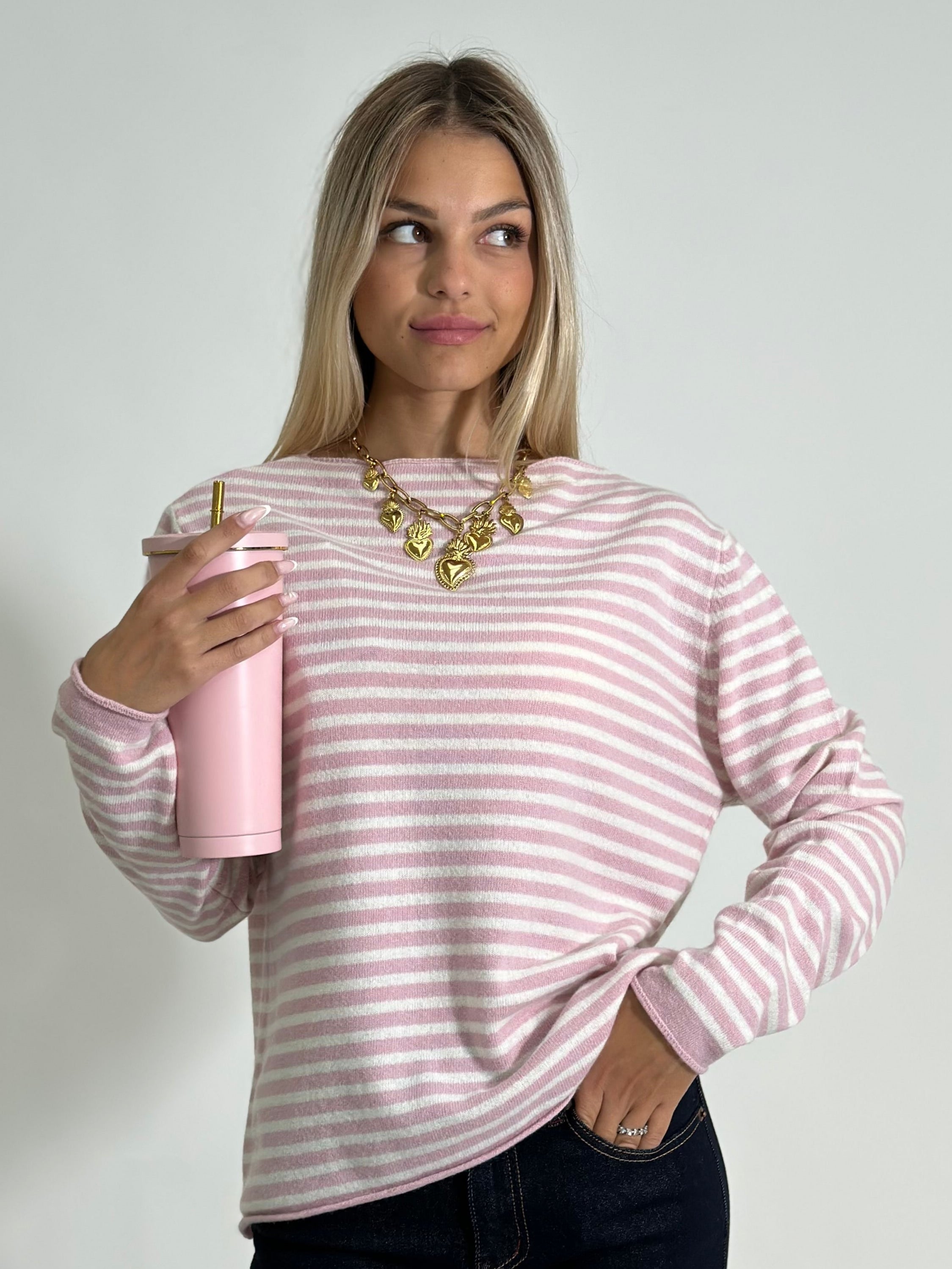 Maglia cashmere blend 6631 ROSA