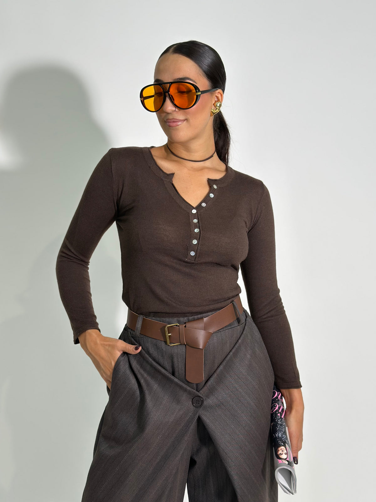 Maglia serafino 9034 MORO