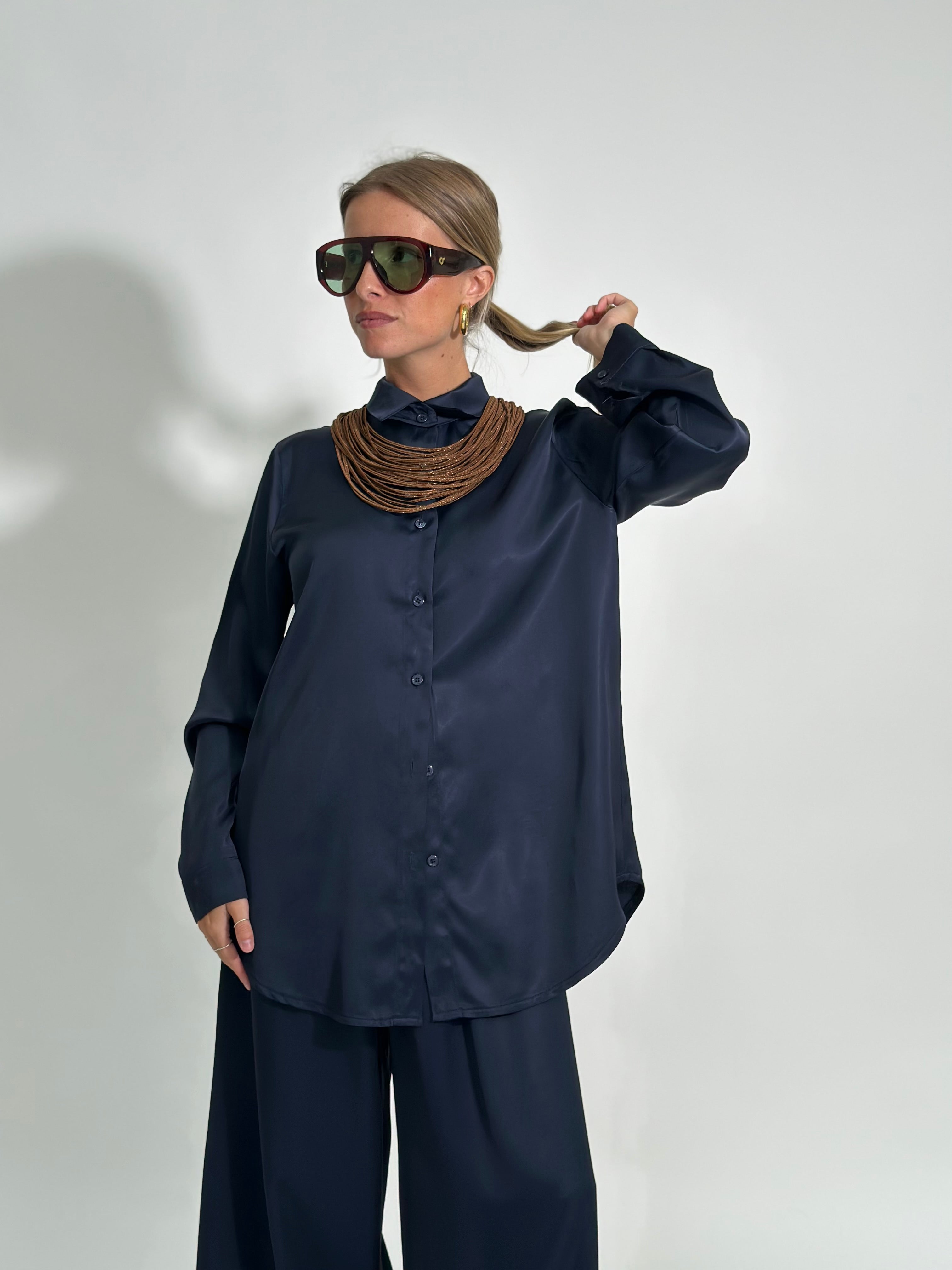 Camicia fluida 1081 BLU