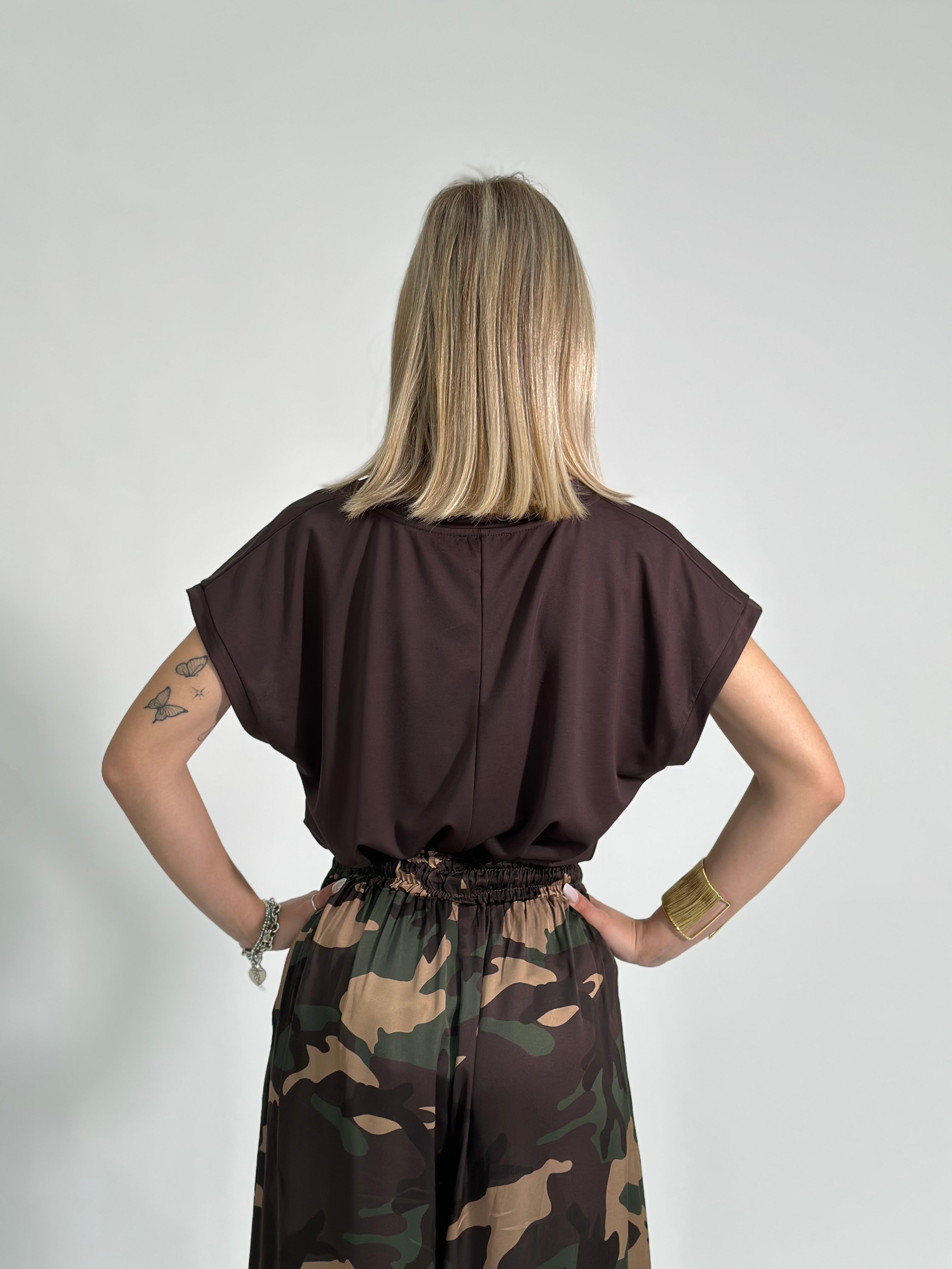 Maglia scatoletta scollo a V 83123