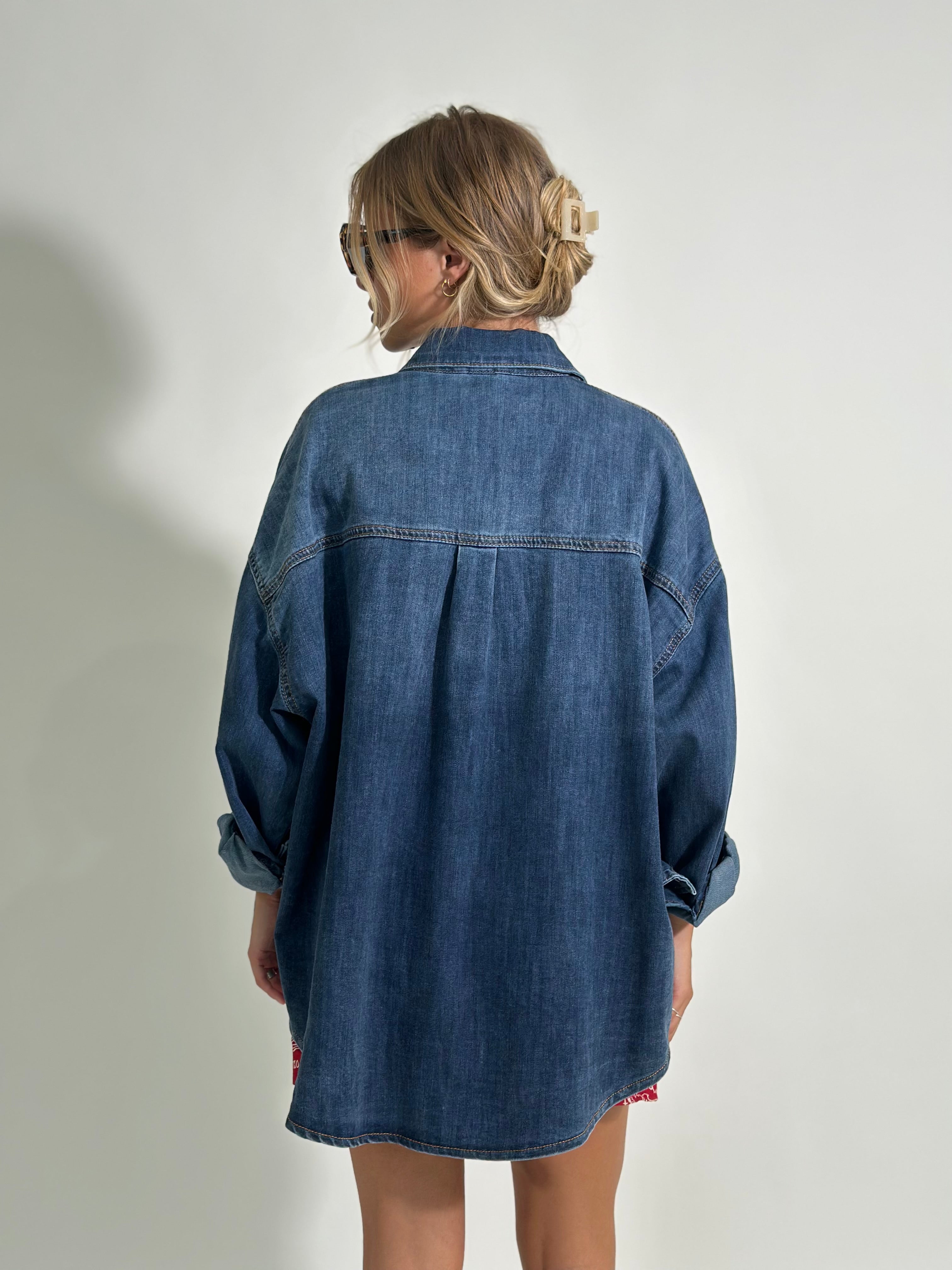 Camicia denim over 536