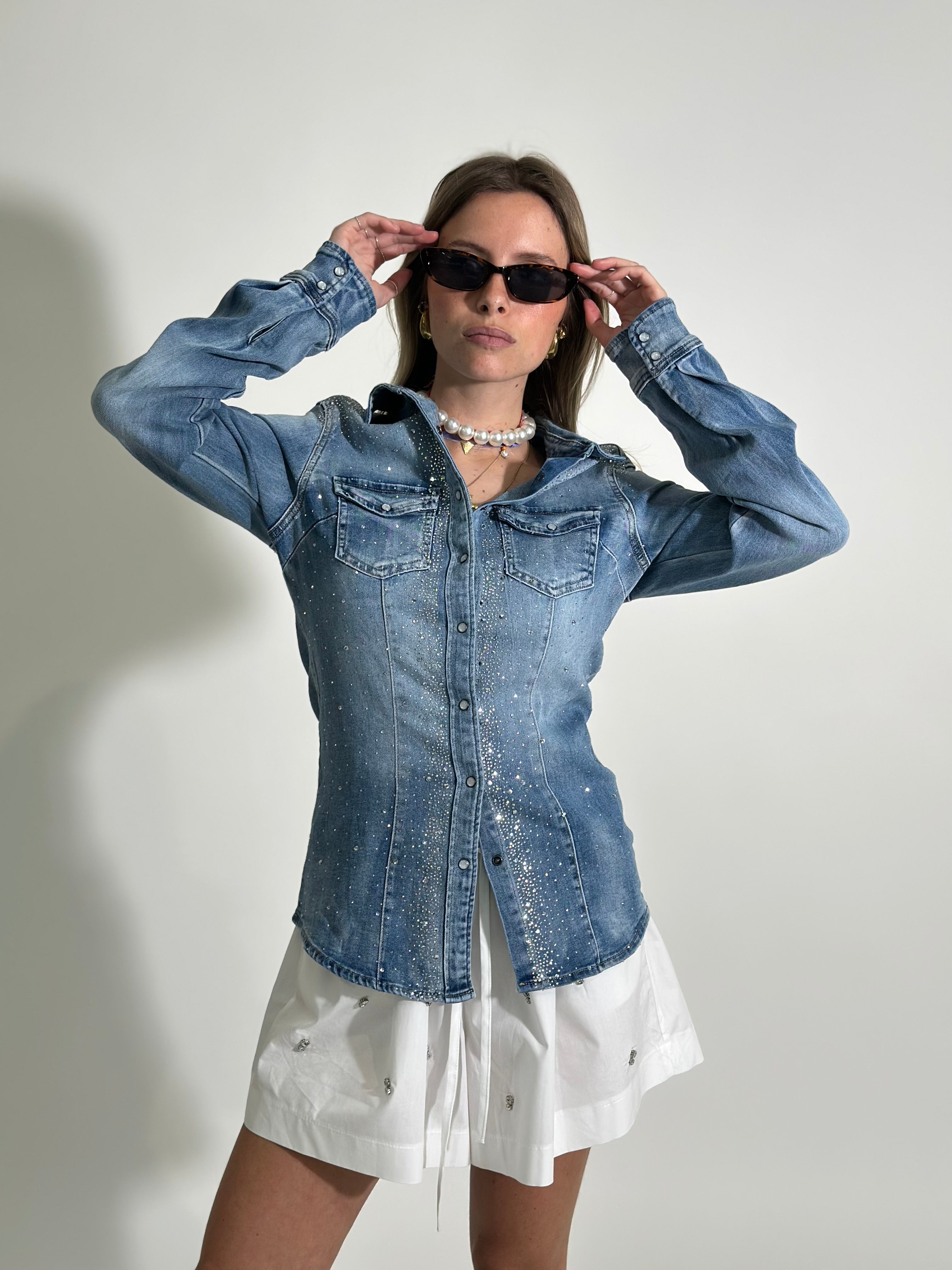 Camicia jeans gioiello H7200