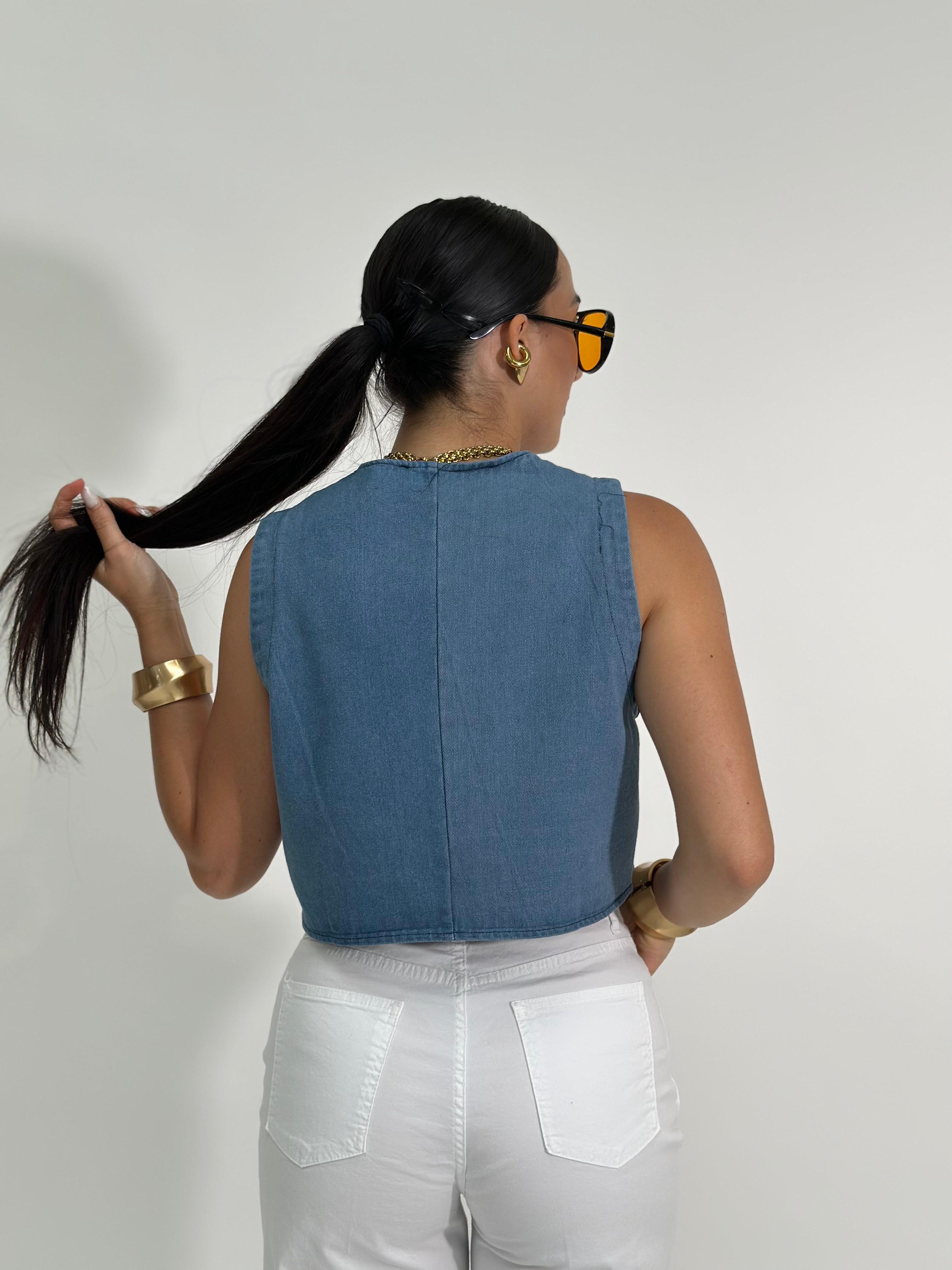 Gilet paillettes 9181