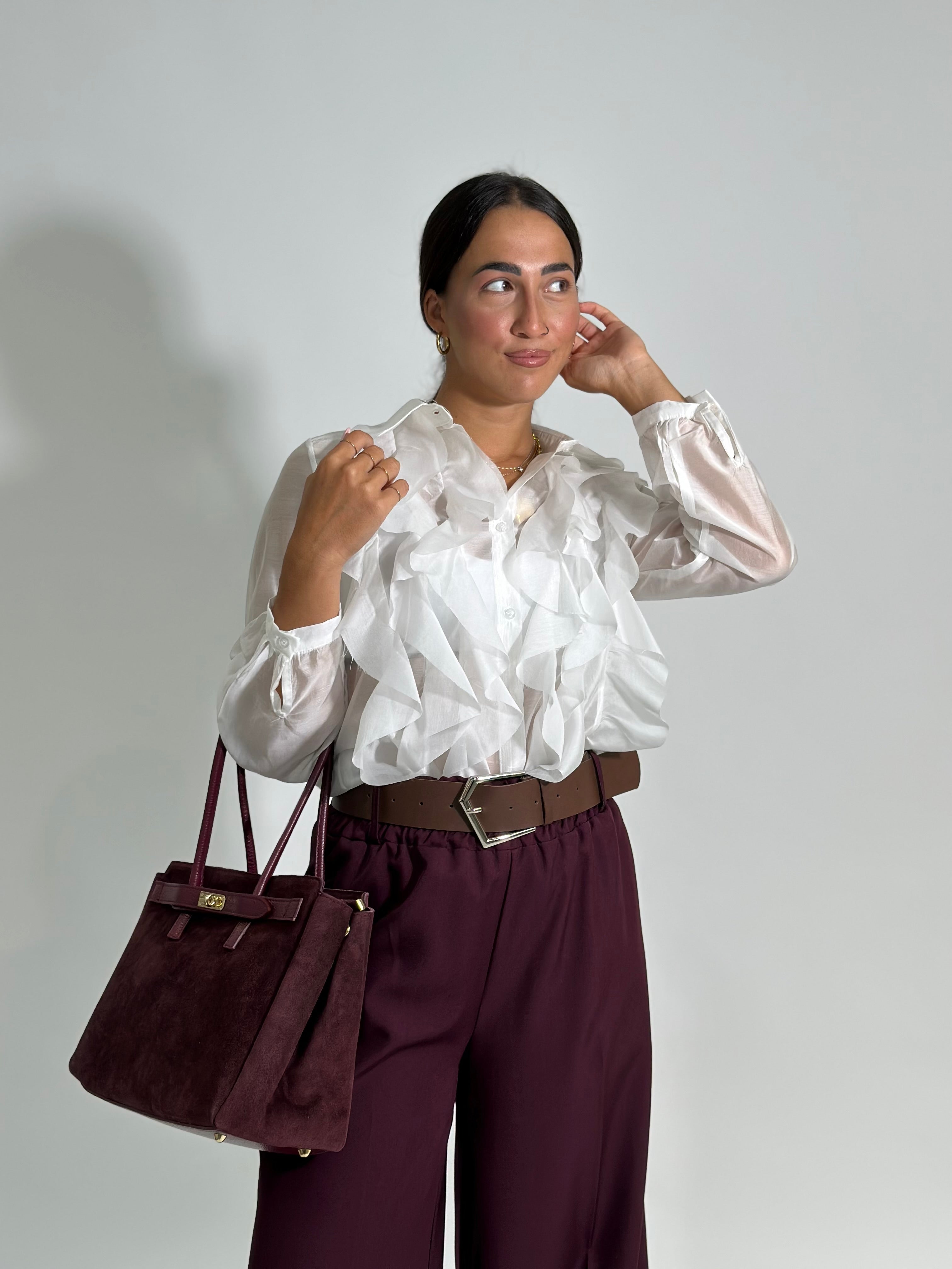 Camicia volant 27704 BIANCO