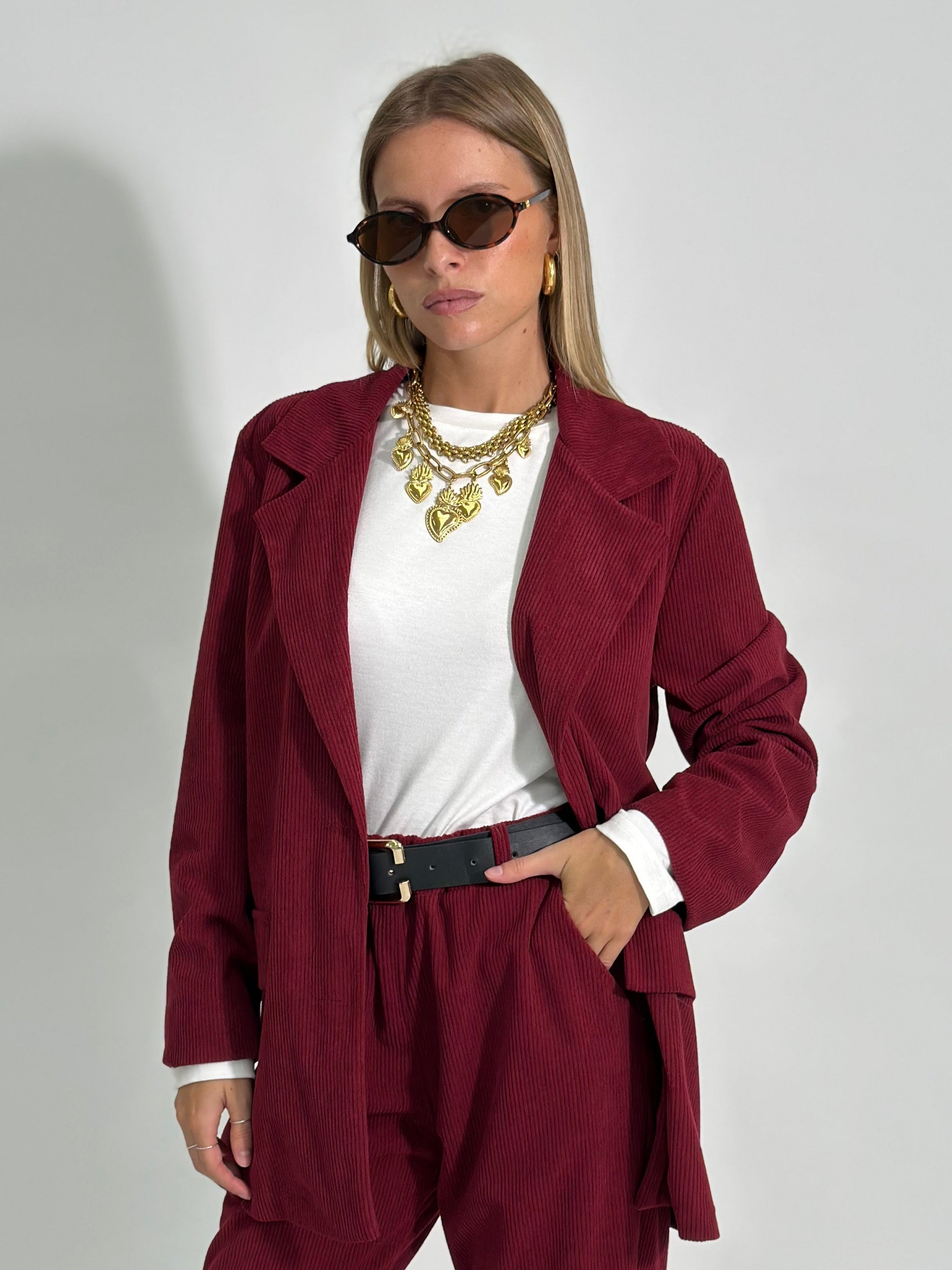 Giacca velluto 25790 BURGUNDY