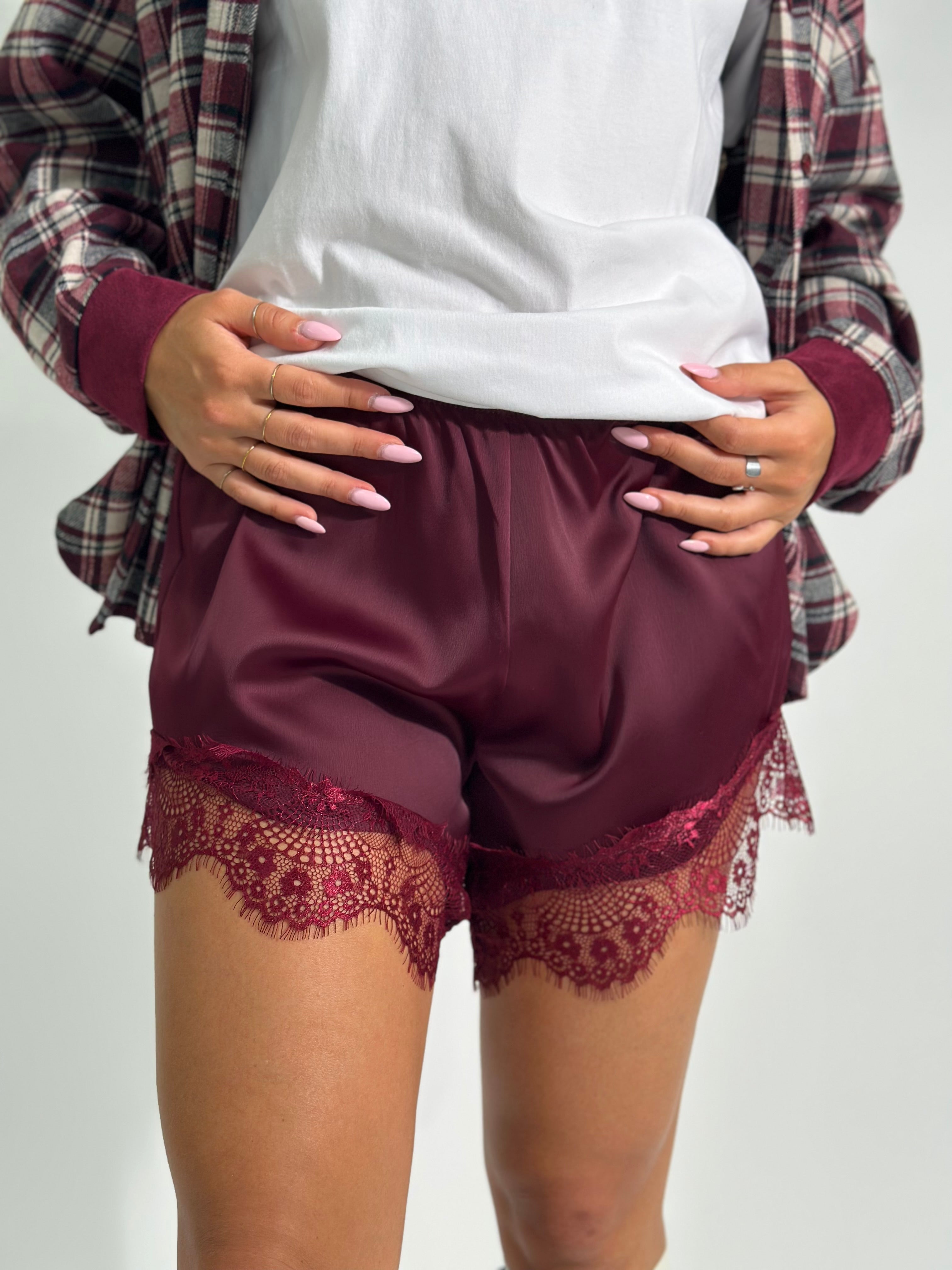 Shorts lingerie 337 BURGUNDY