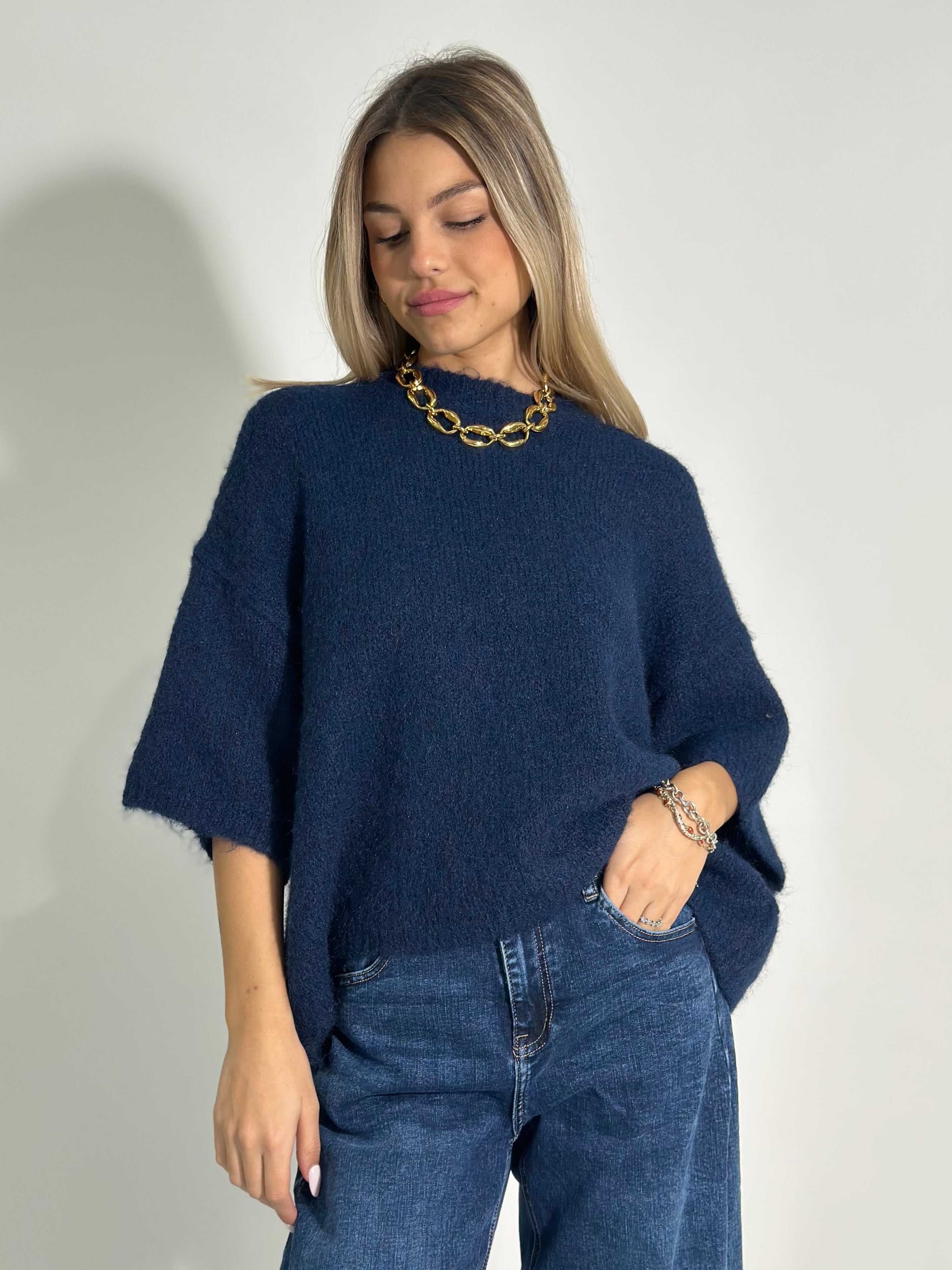 Maglia scatoletta A25179 BLU
