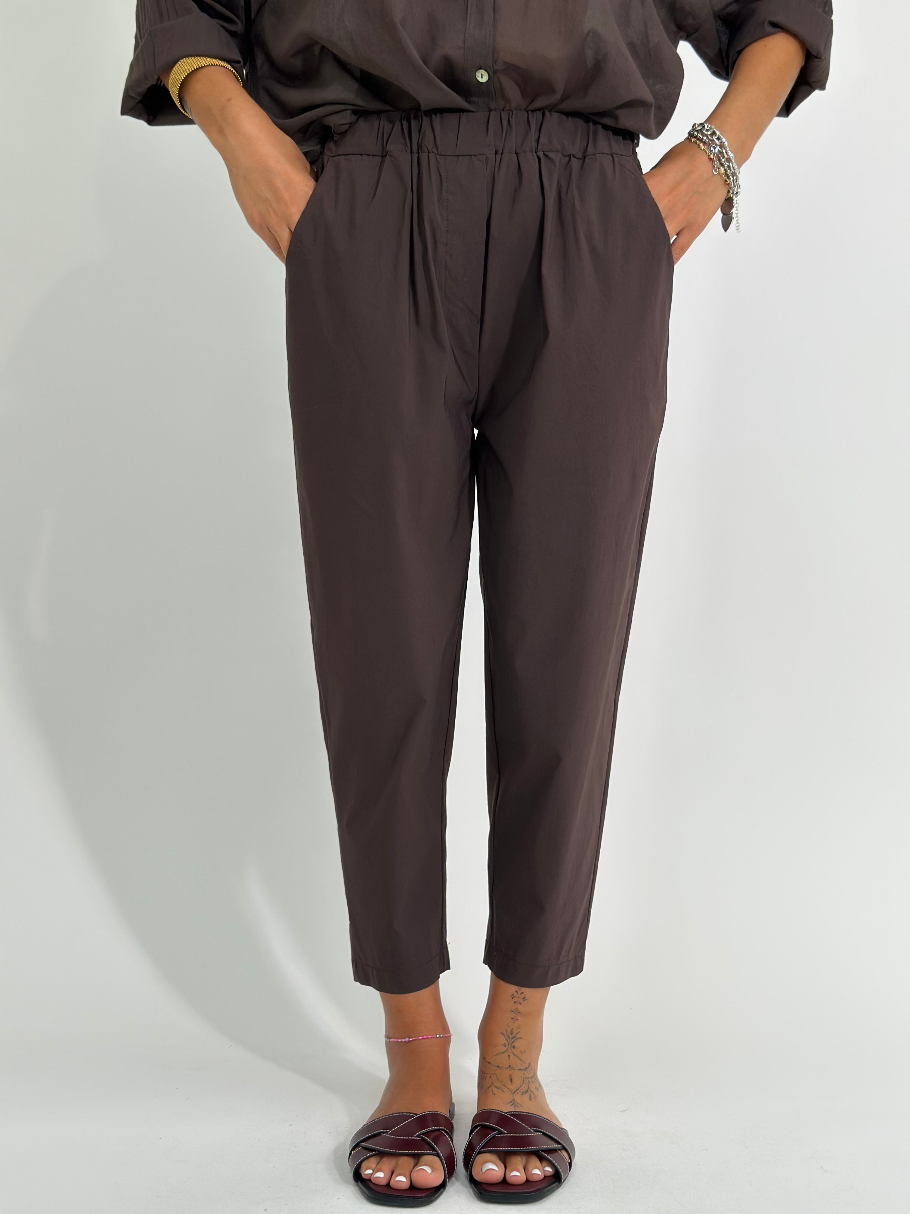 Pantalone popeline 81166 MORO