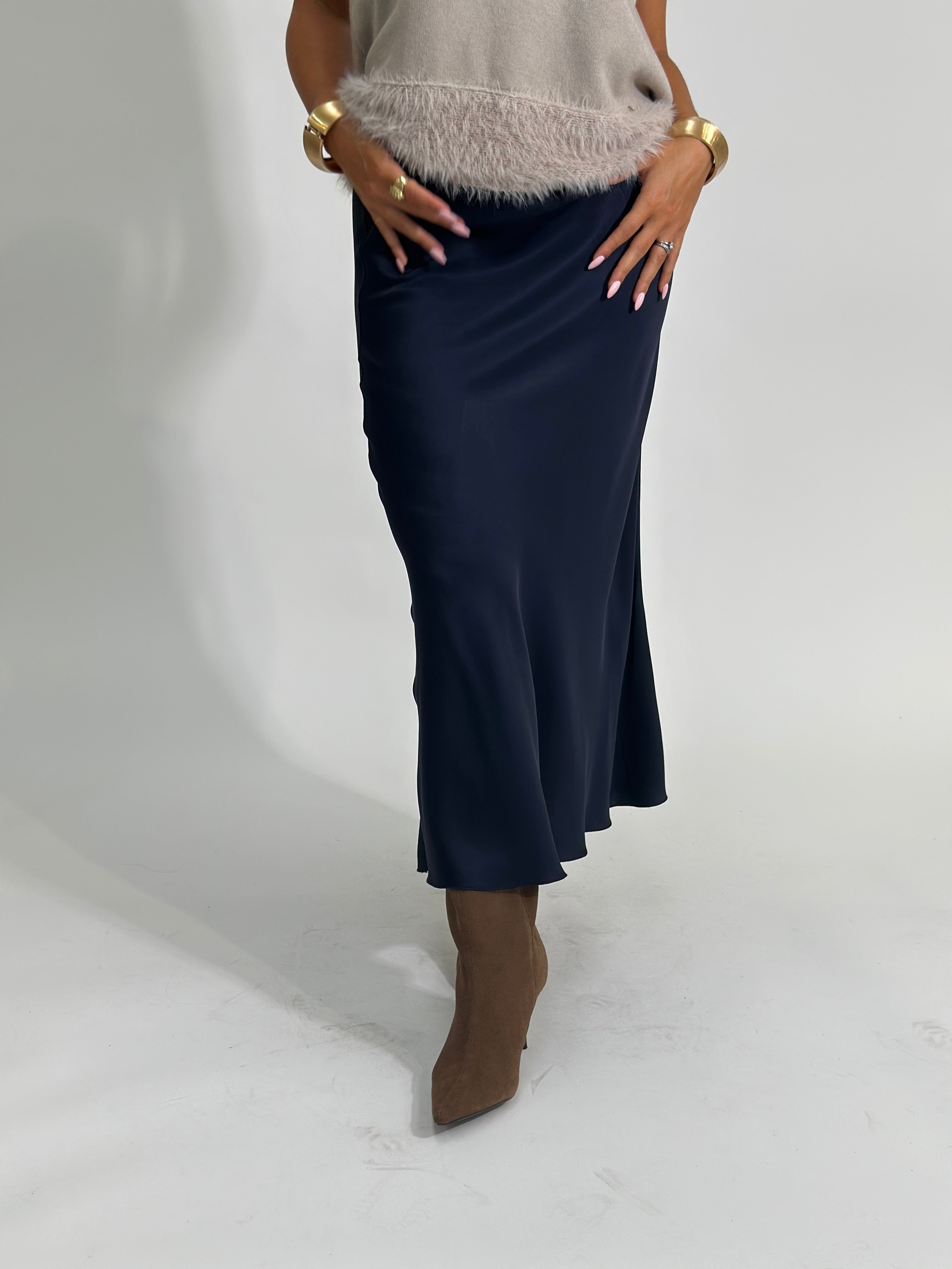Gonna viscosa 2236-2 BLU