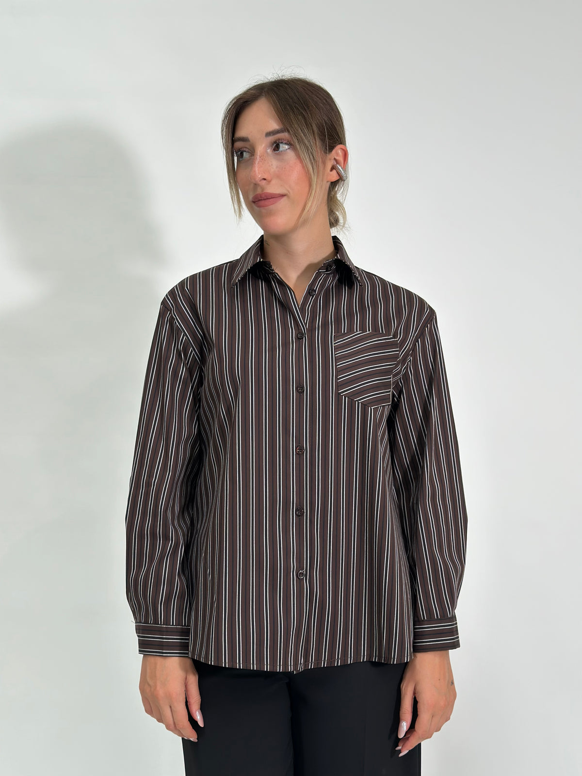 Camicia bastoncino over 28813 MORO