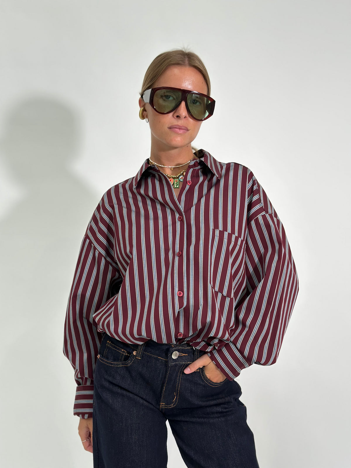 Camicia bastoncino 5500 BURGUNDY