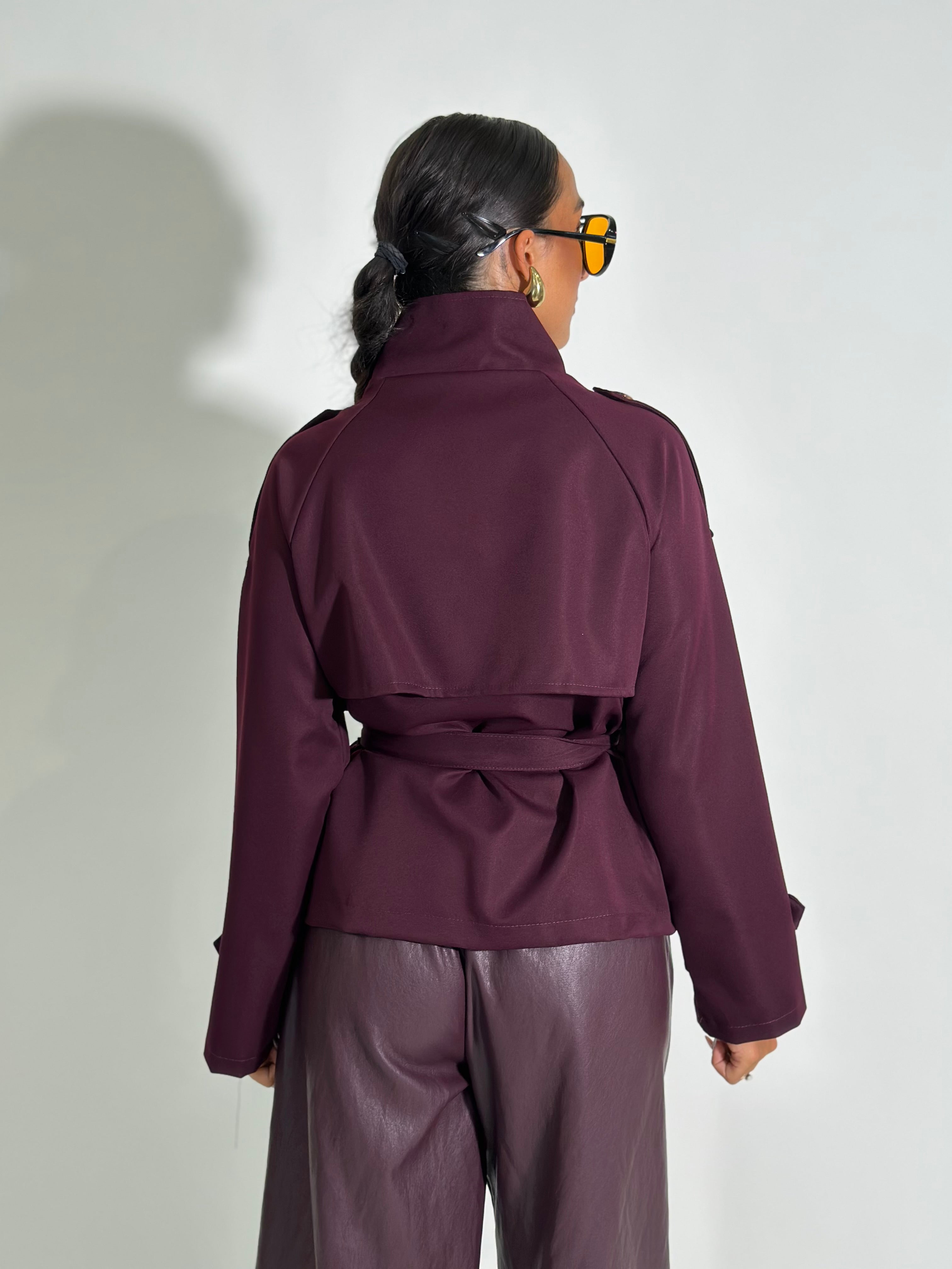 Giacca trench crop 5571