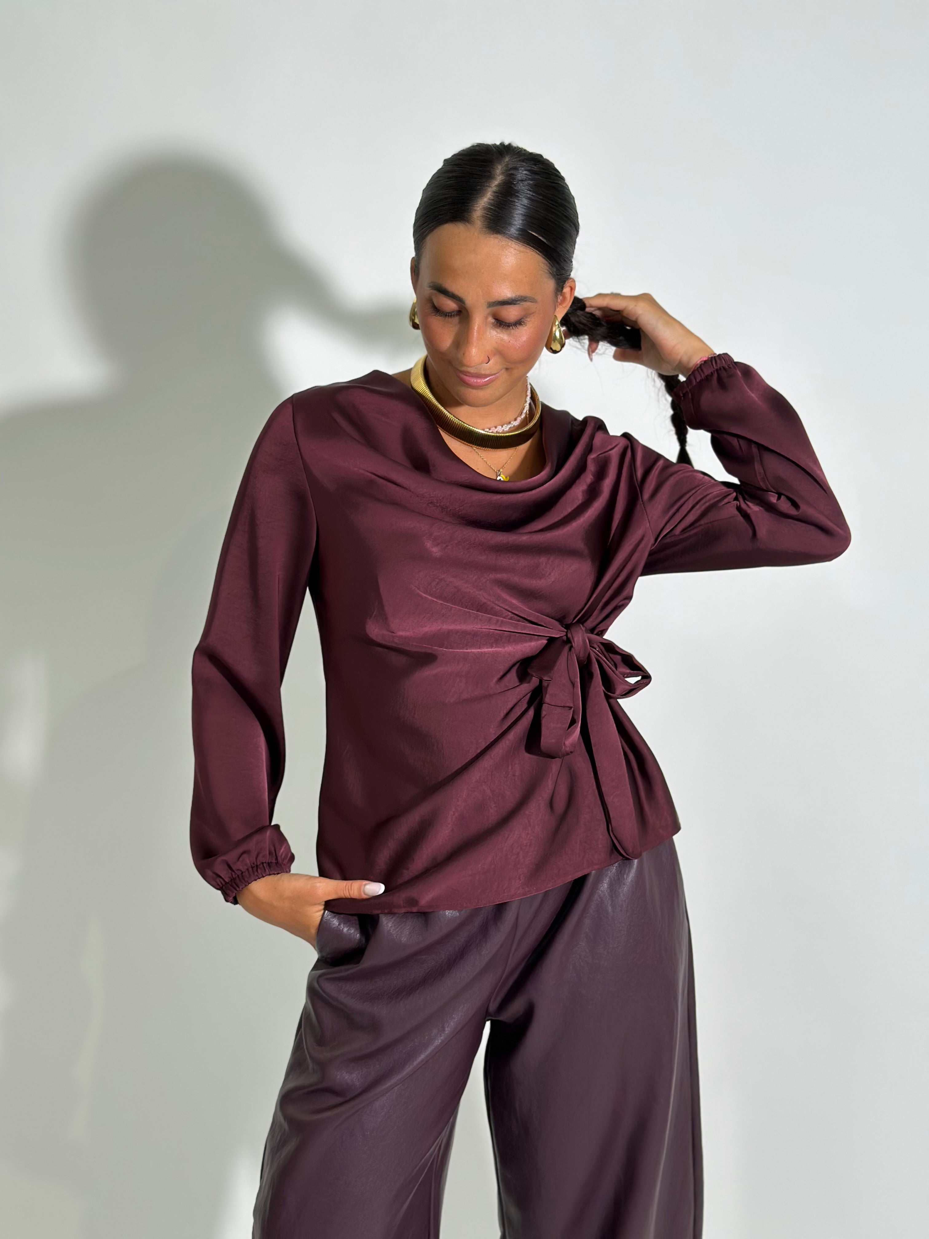 Camicia nodo satin 20072