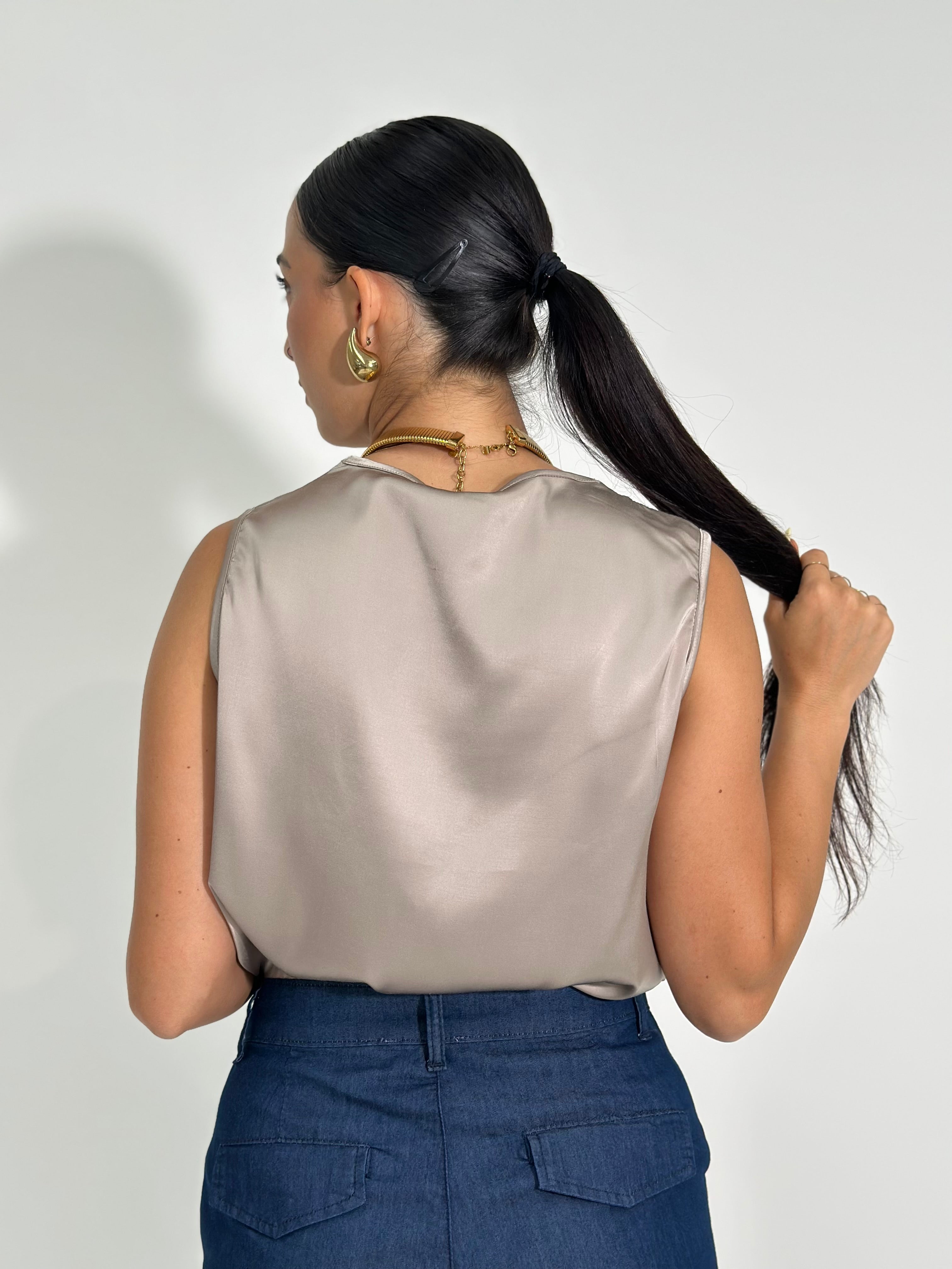 Maglia satin V 82209