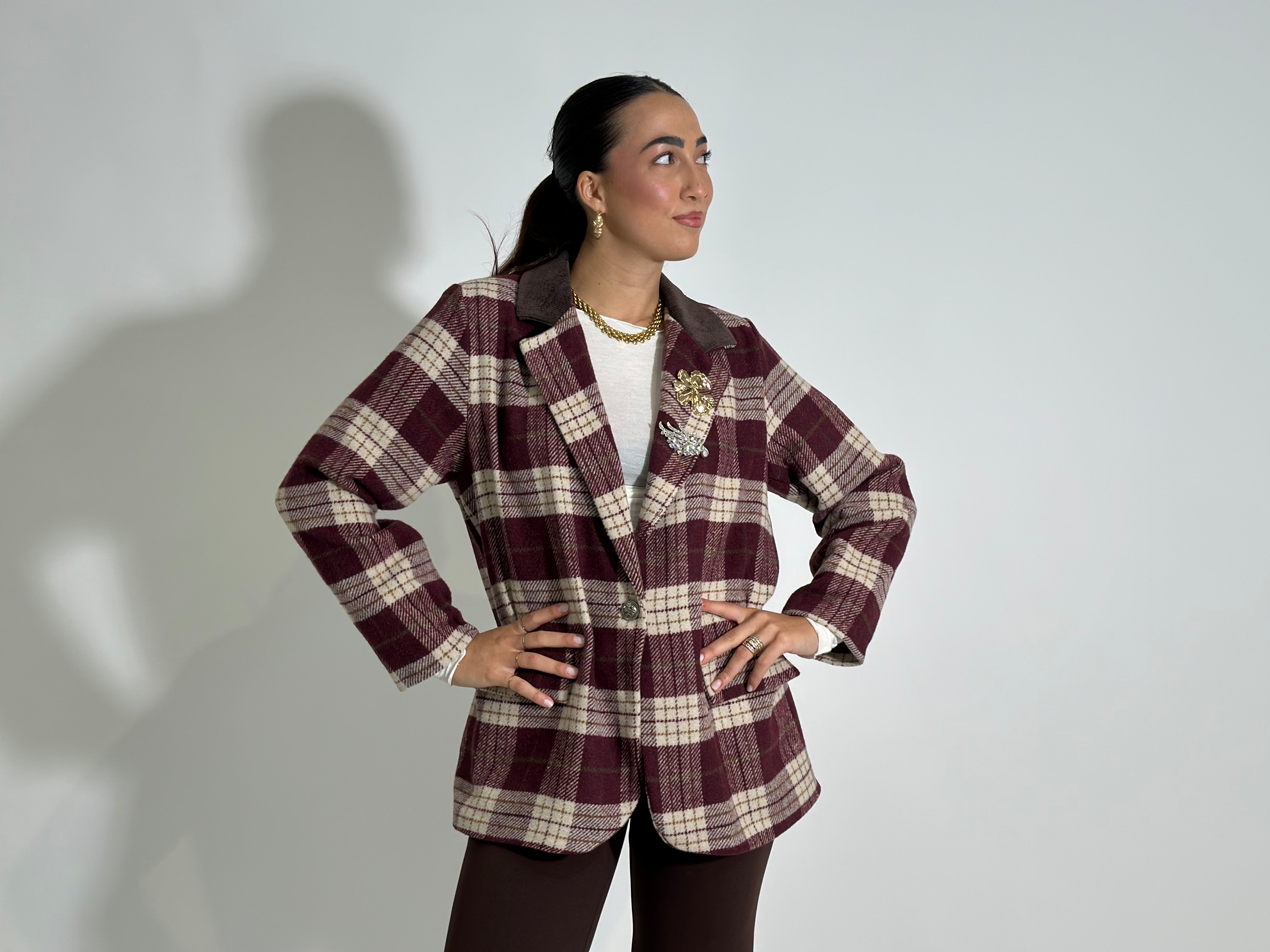 Giacca Check 7869 BURGUNDY