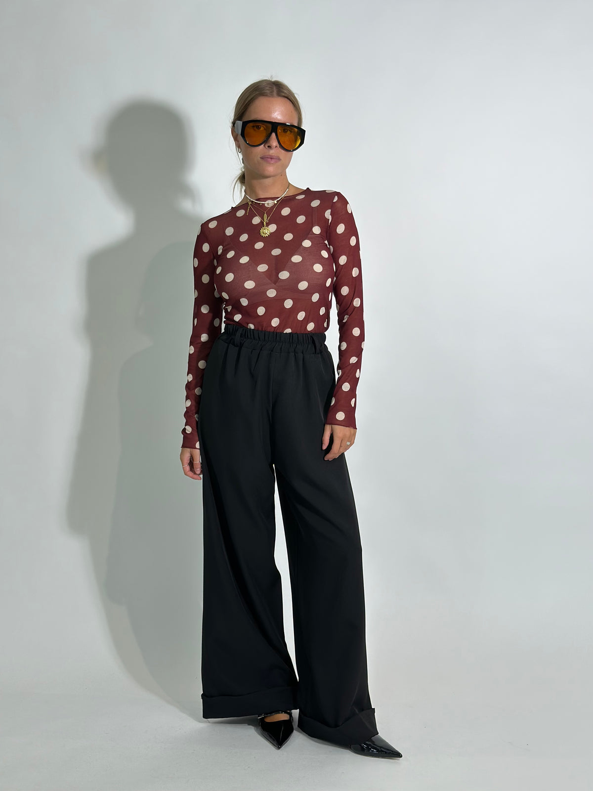 Pantalone risvolto 26521 NERO