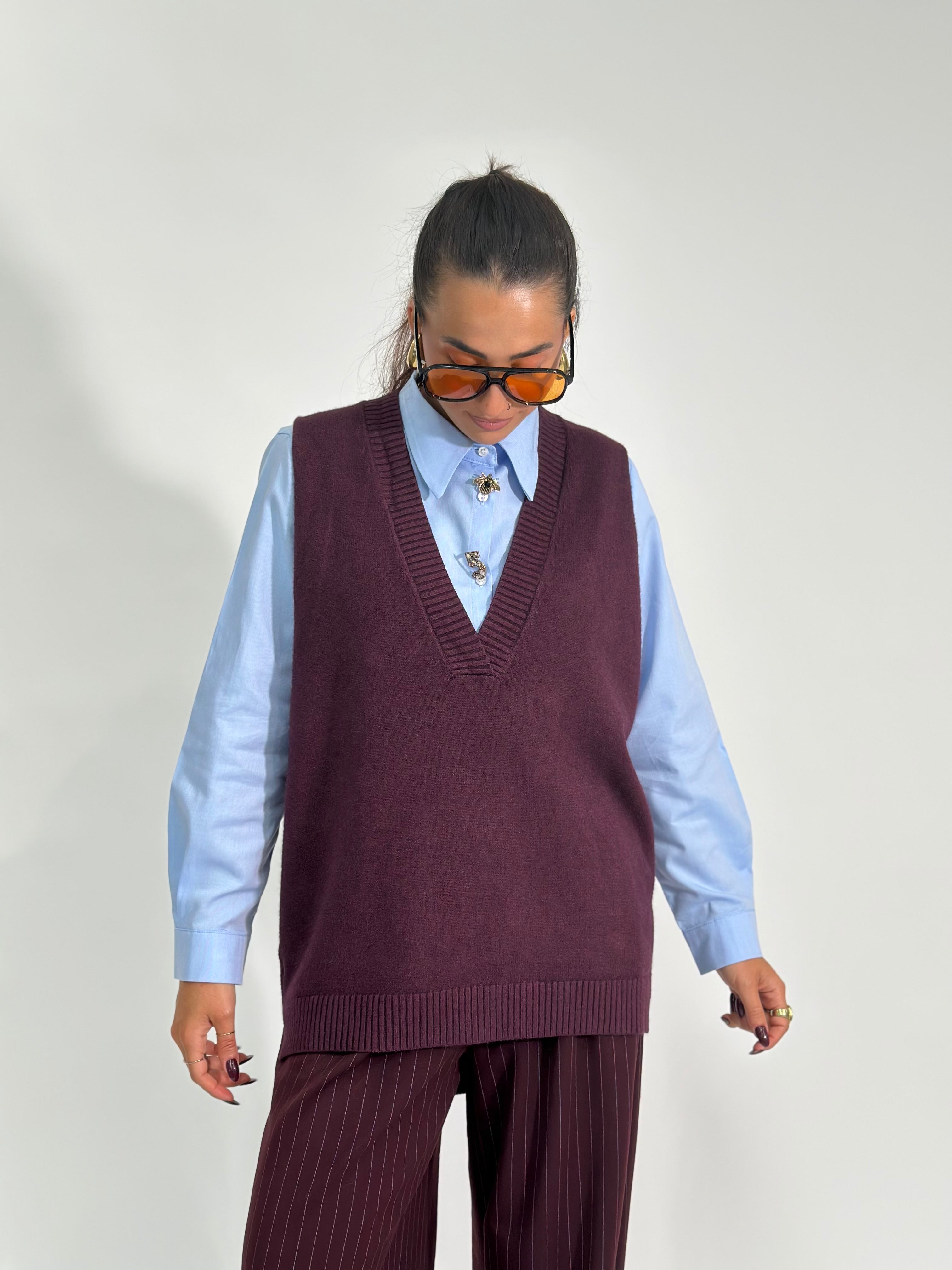 Gilet over 48 BURGUNDY