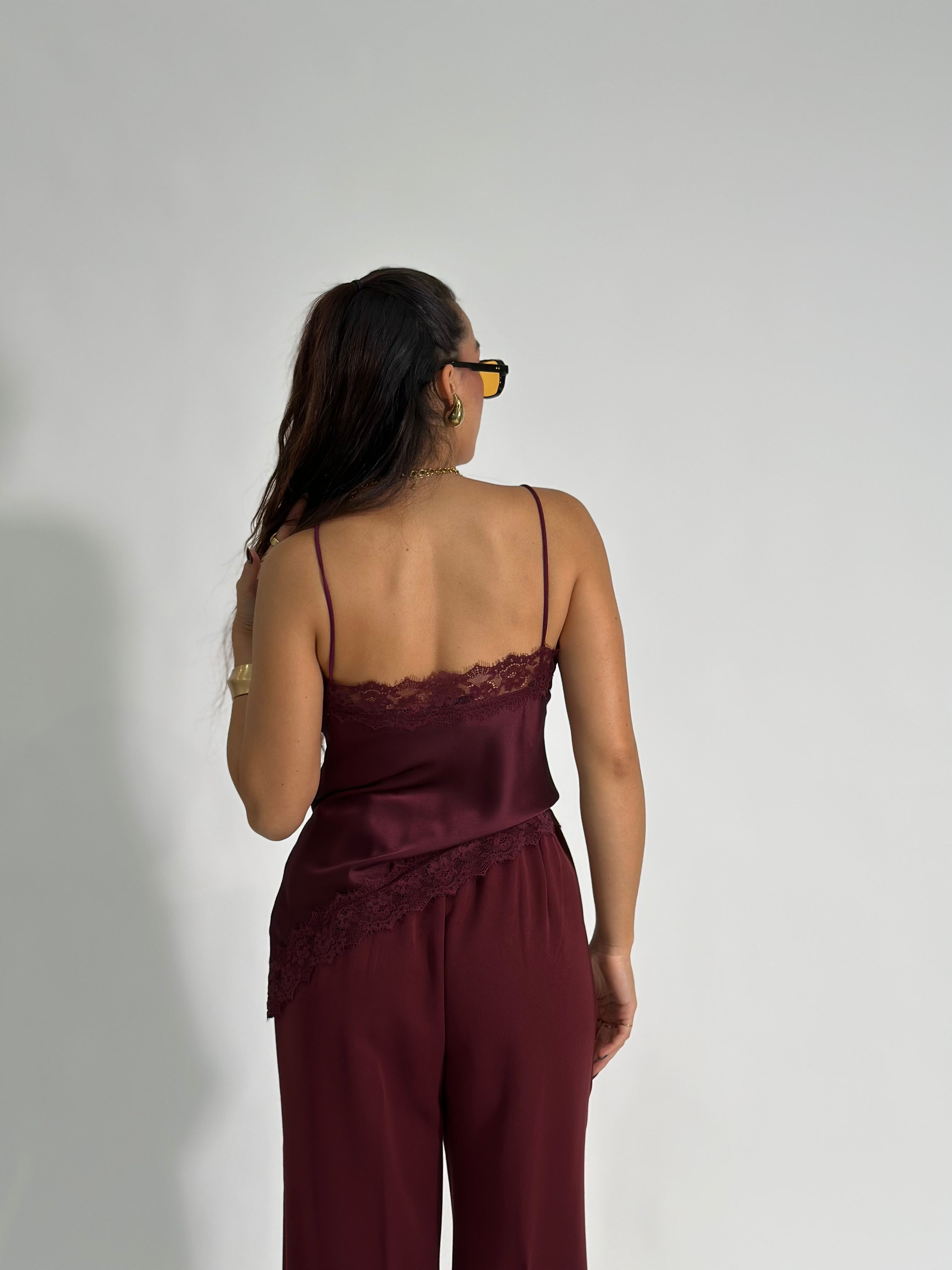 Top pizzo 2720 BURGUNDY