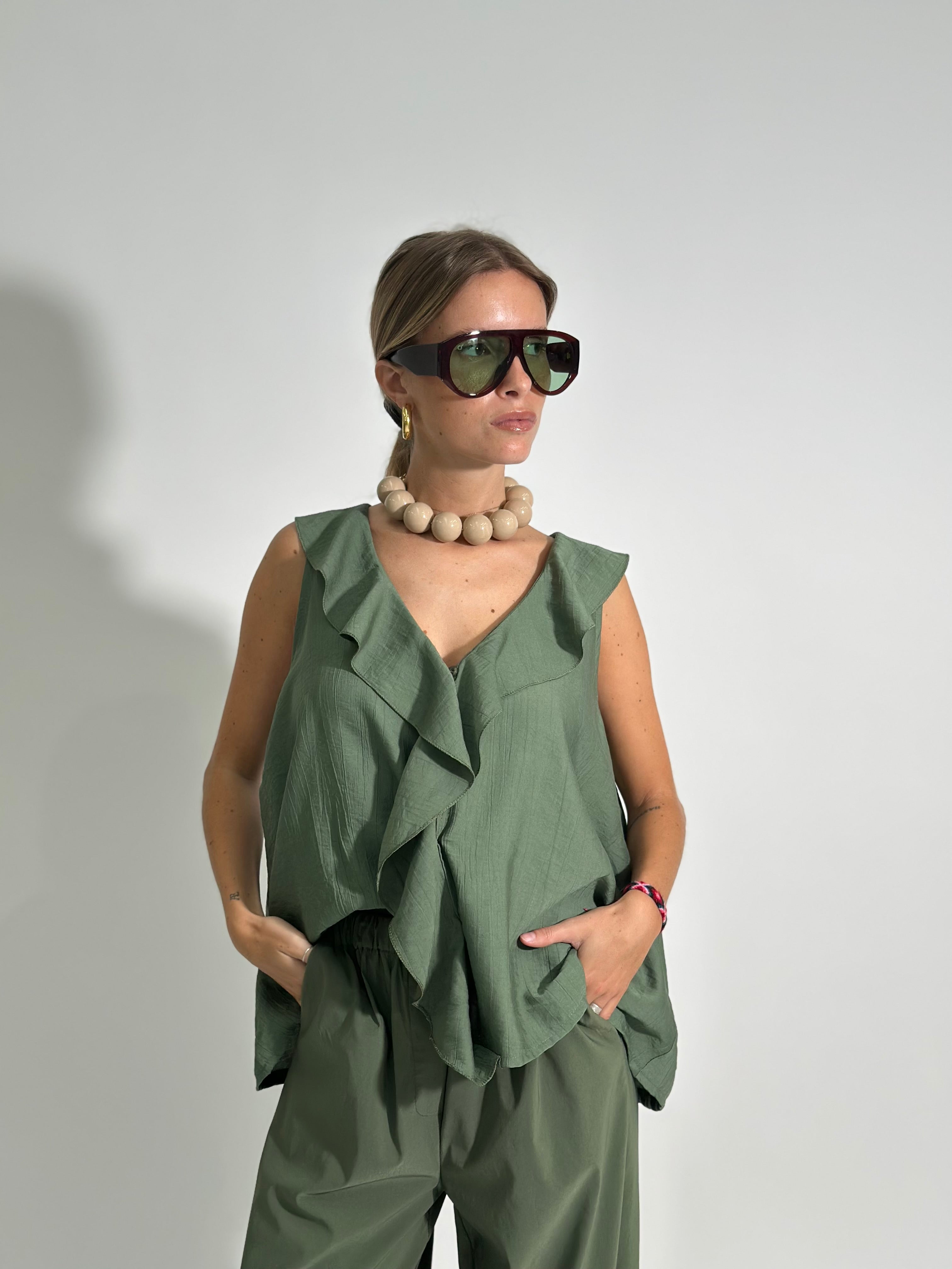 Camicia Volant 19101 VERDE
