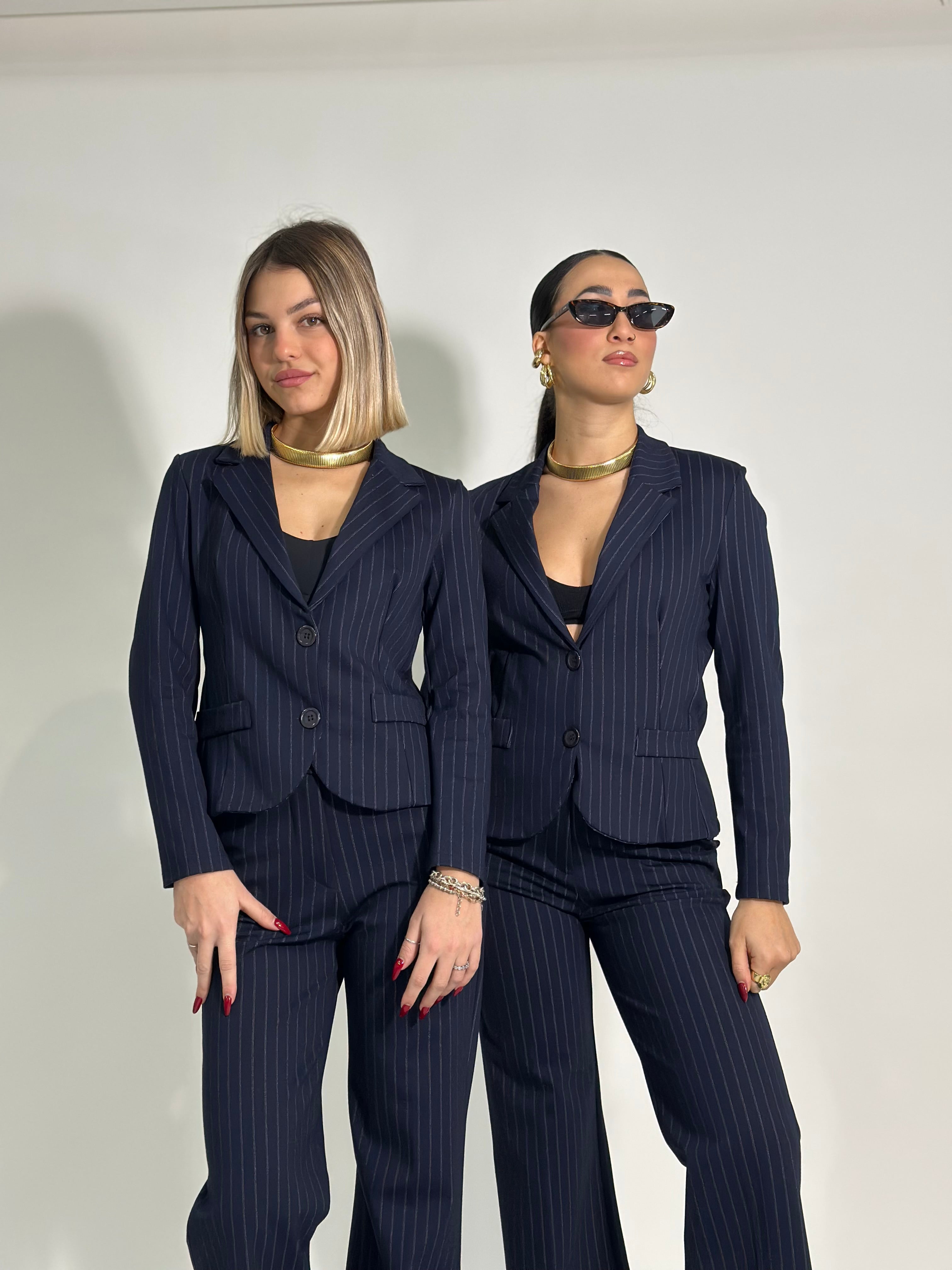 Tailleur gessato 5211 BLU