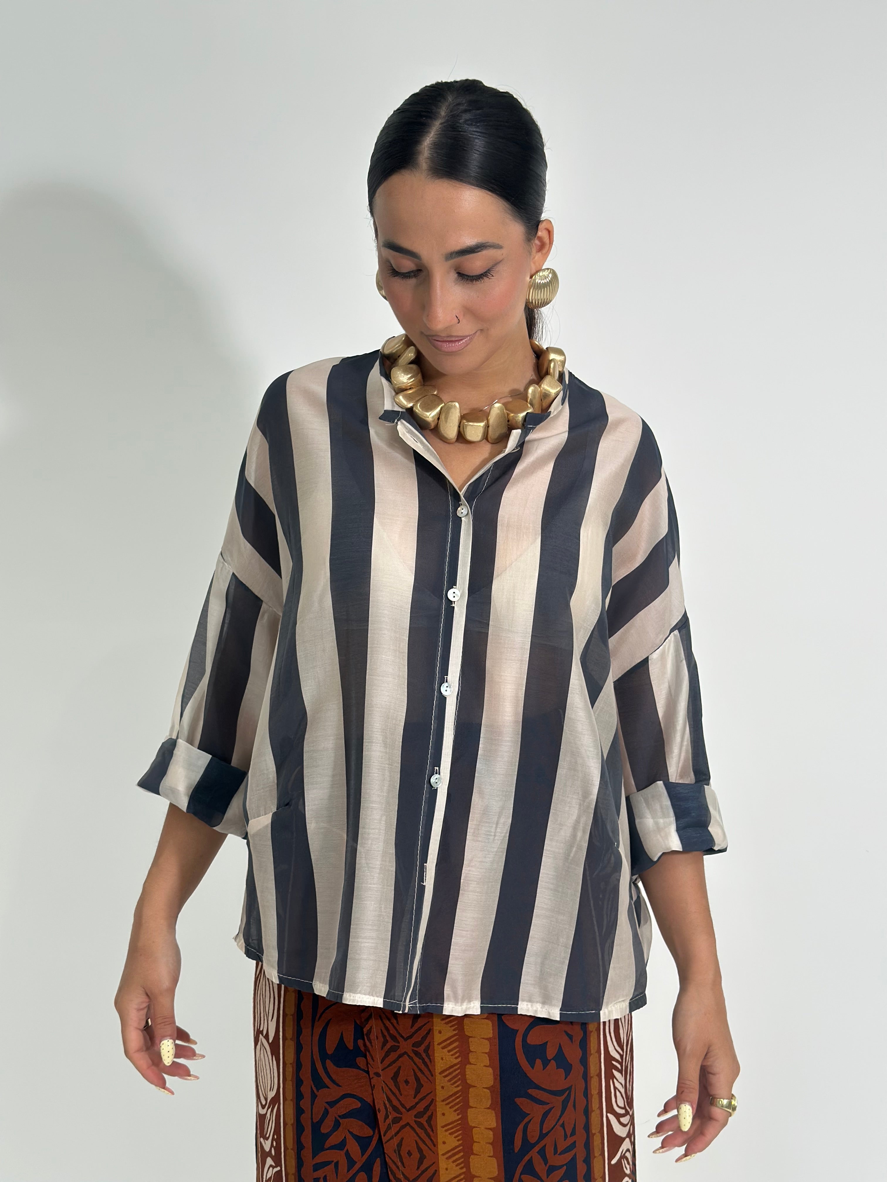 Camicia riga 21504 BLU