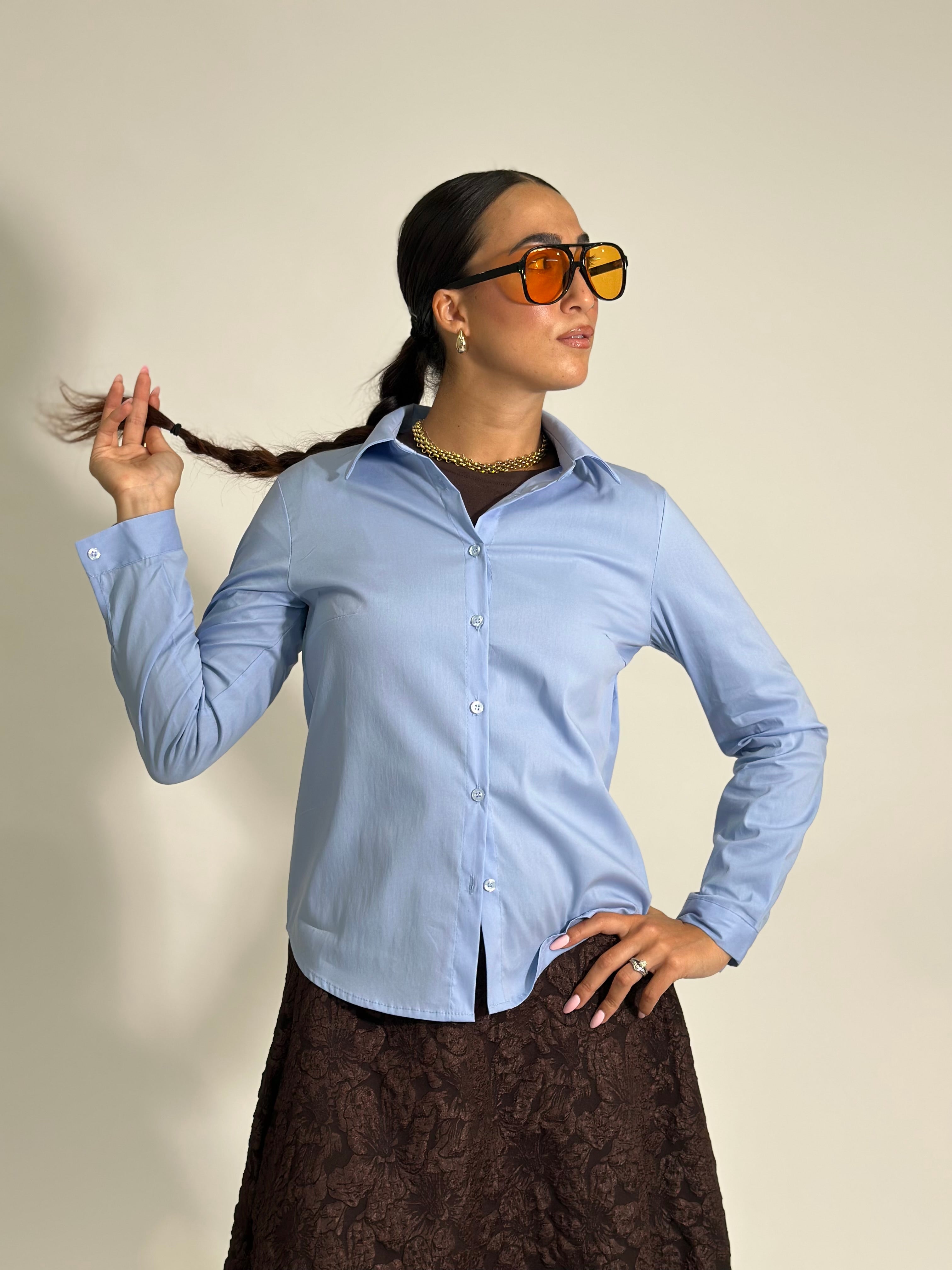 Camicia popeline 5017 AZZURRO
