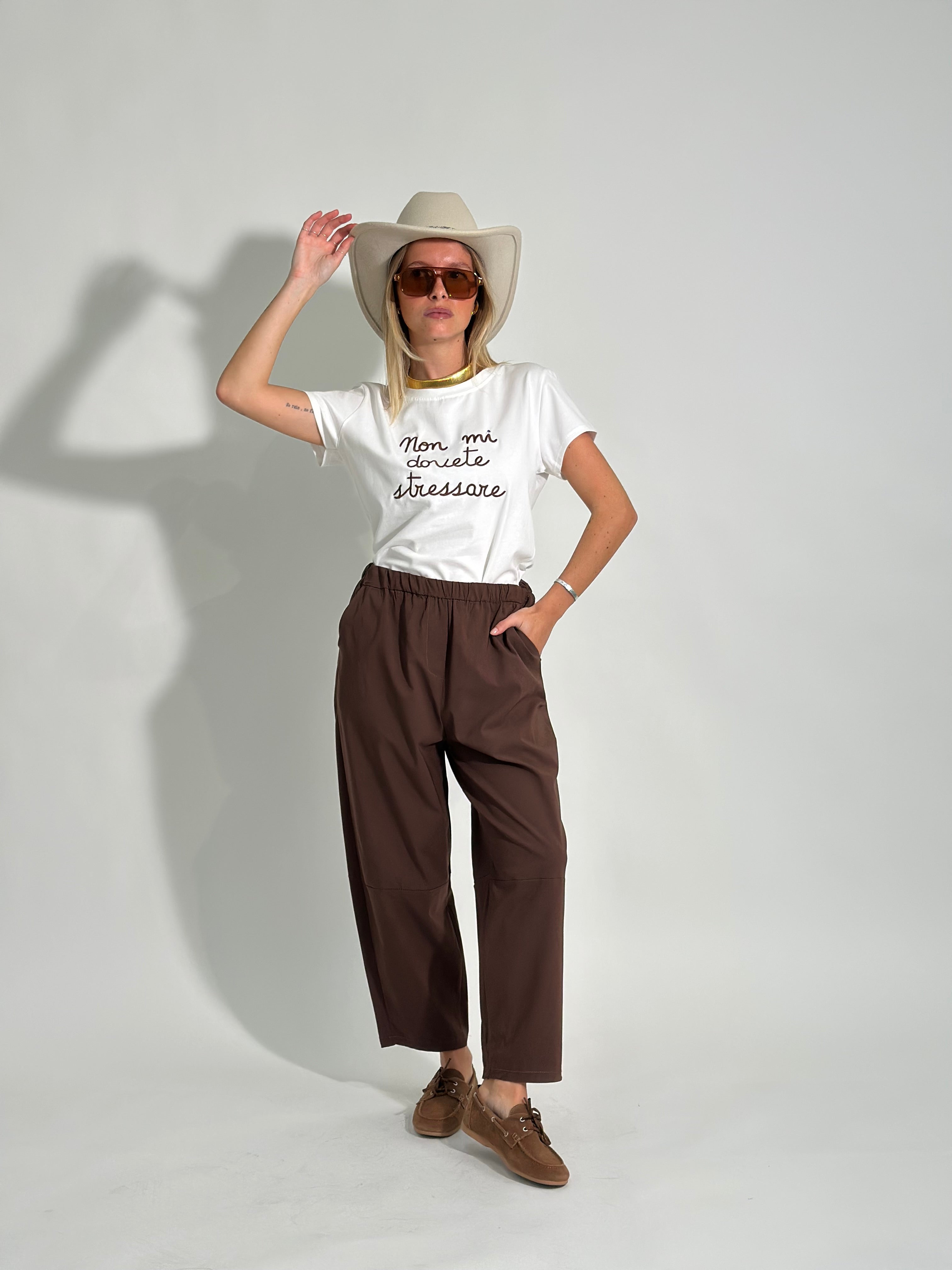 Pantalone tulip 4668 CIOCCO