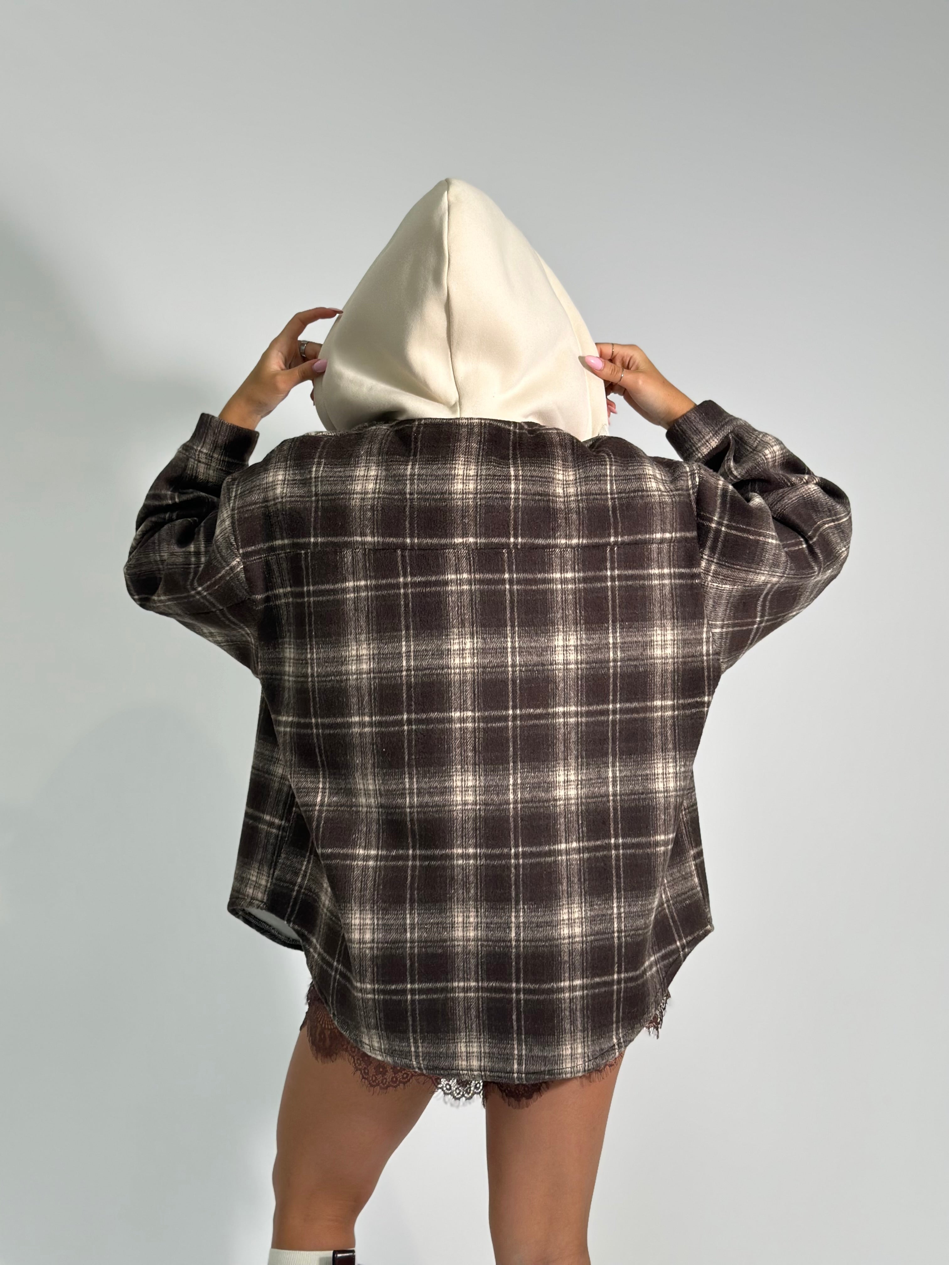 Giacca cappuccio K856 MORO