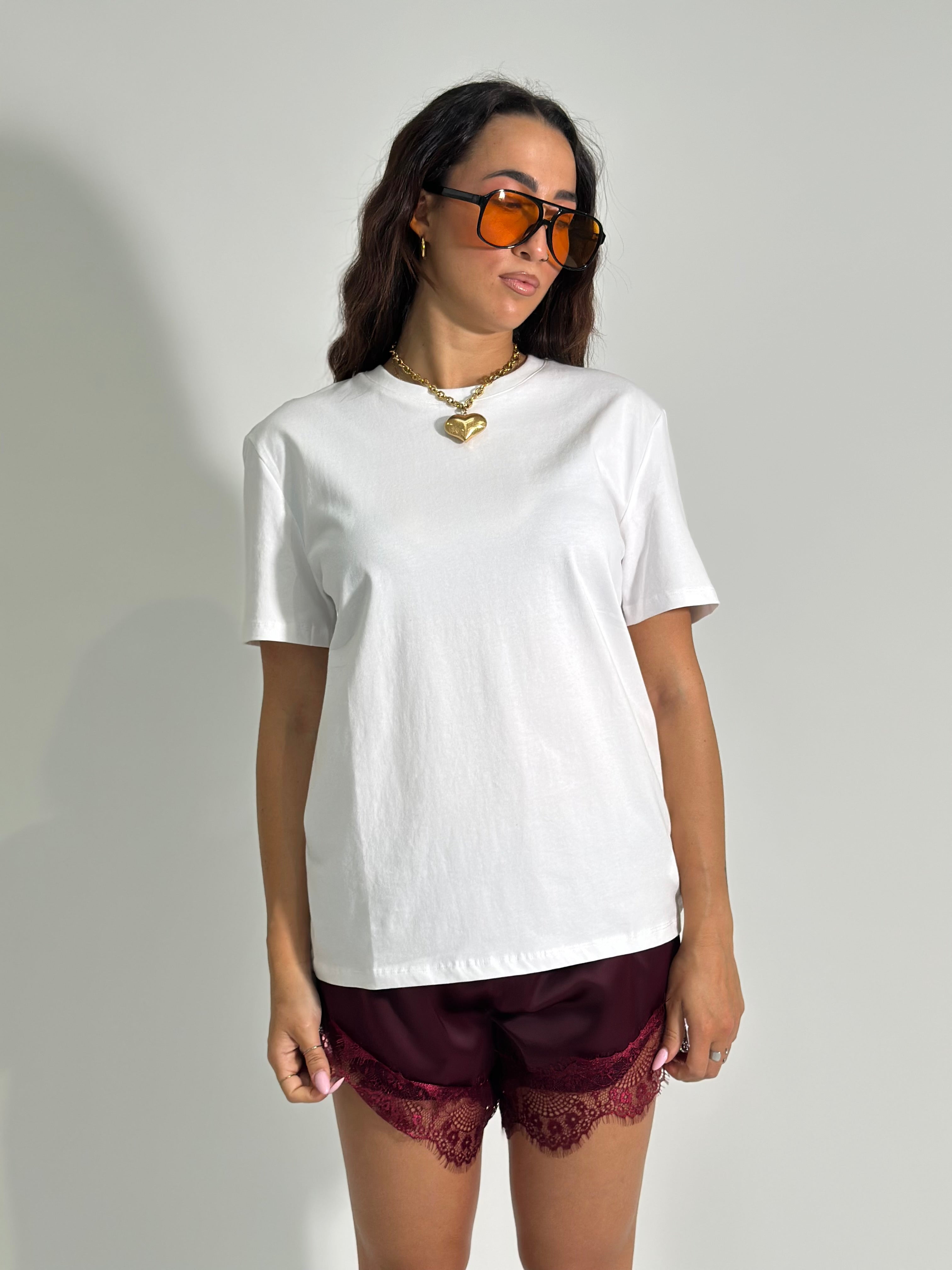 T-shirt over LUMINA L8869 BIANCO