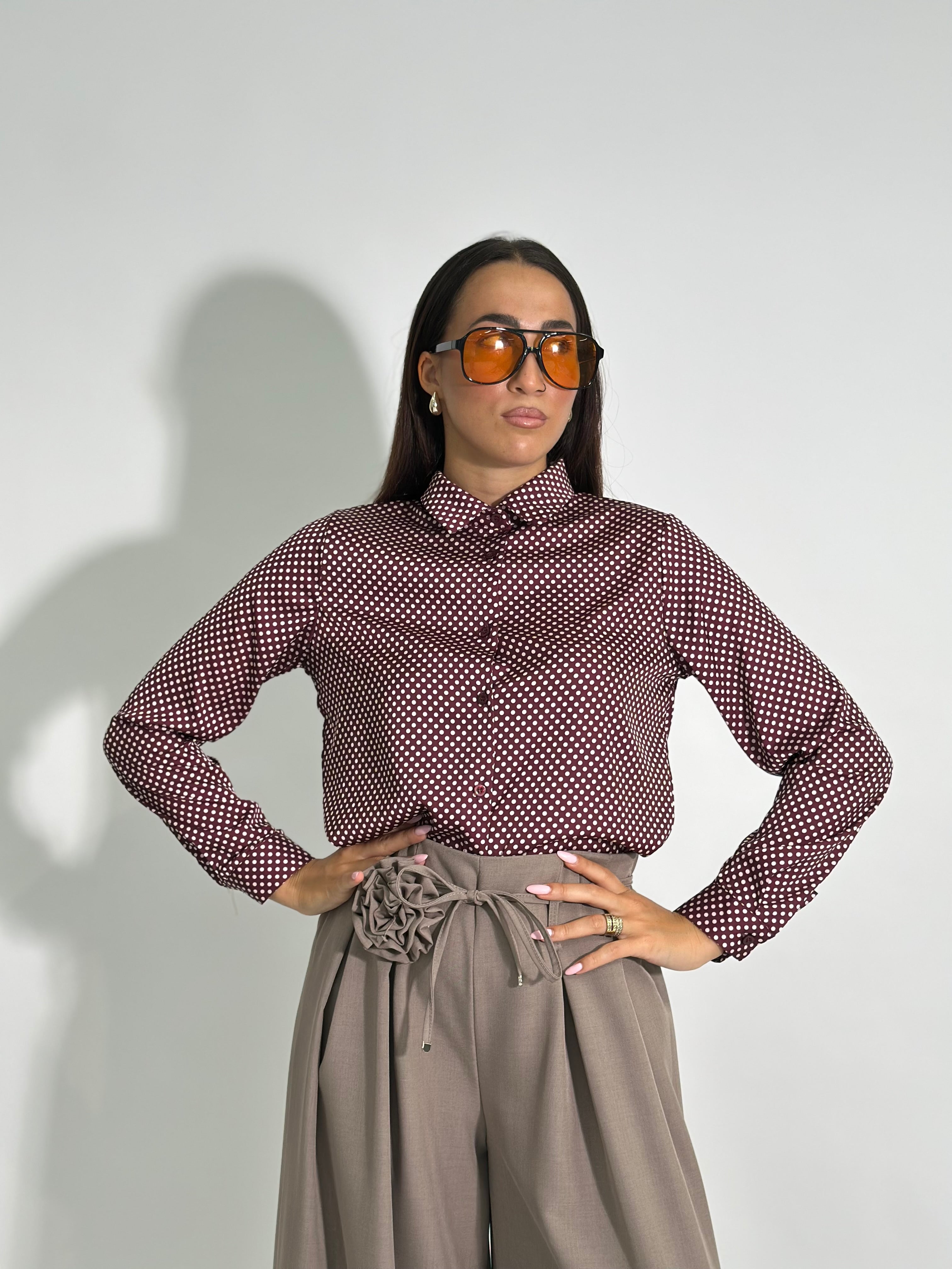 Camicia pois 24244C BURGUNDY