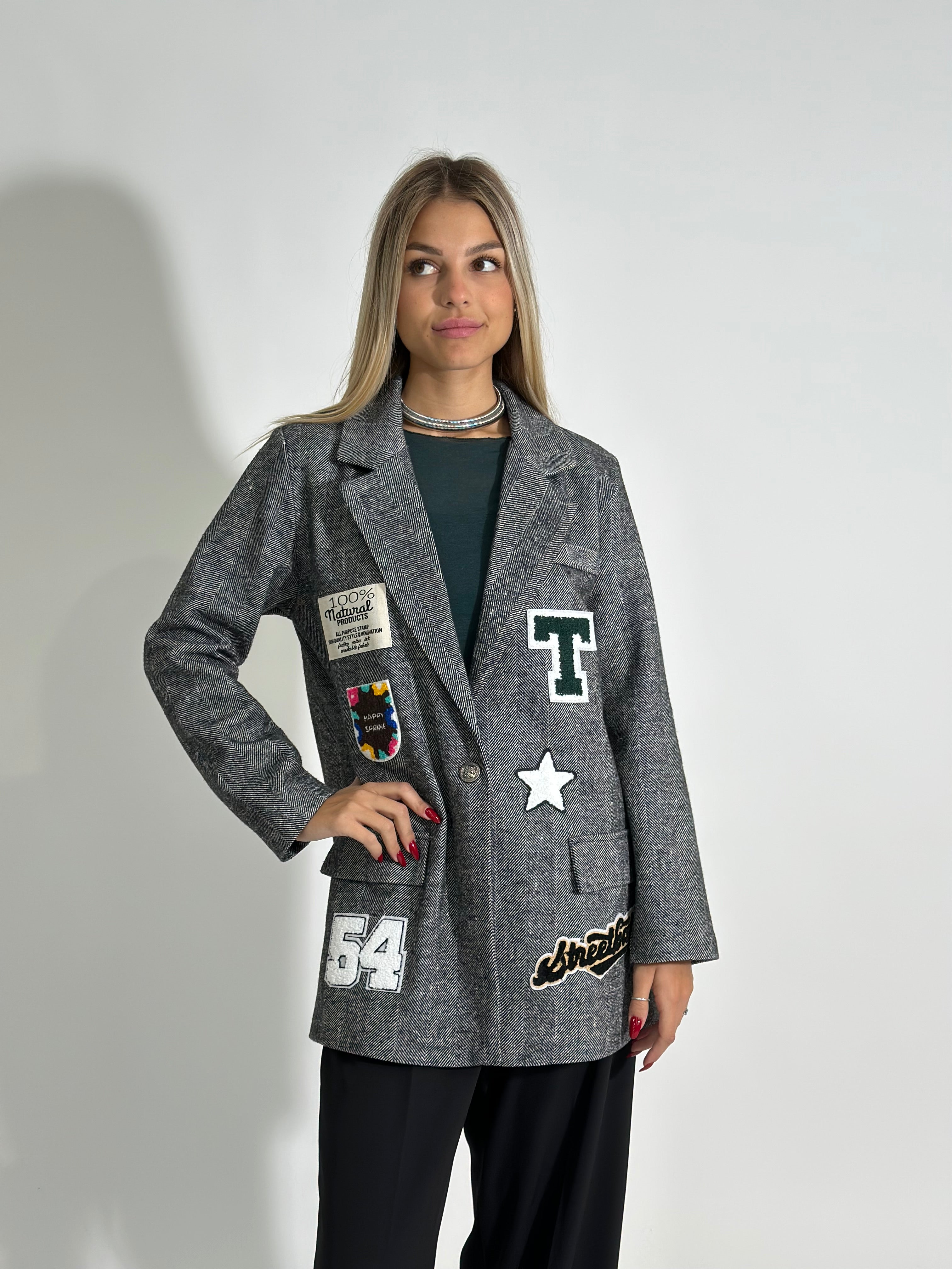 Giacca Patch A7933 NERO