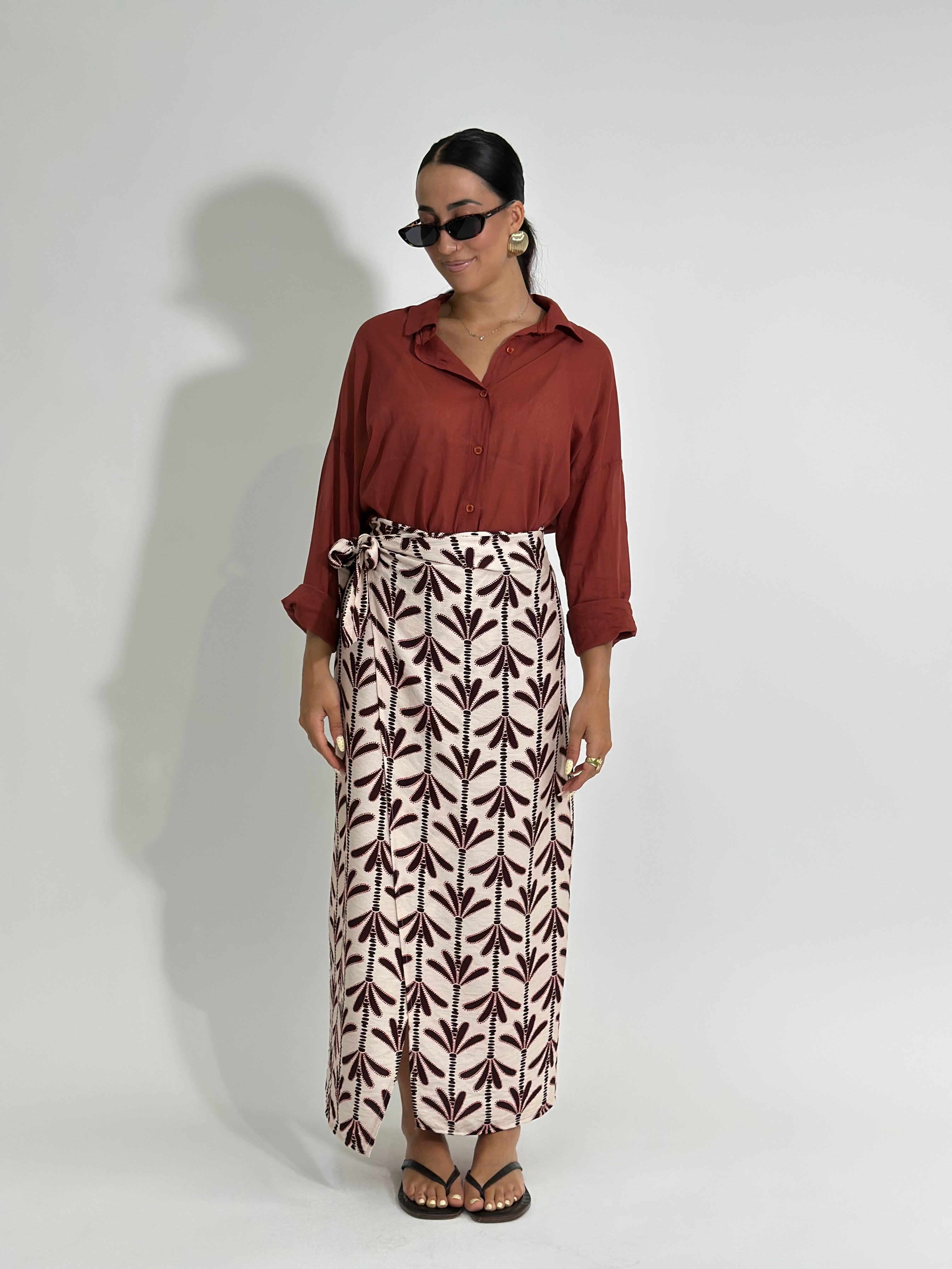 Gonna pareo sara 8097 BURGUNDY