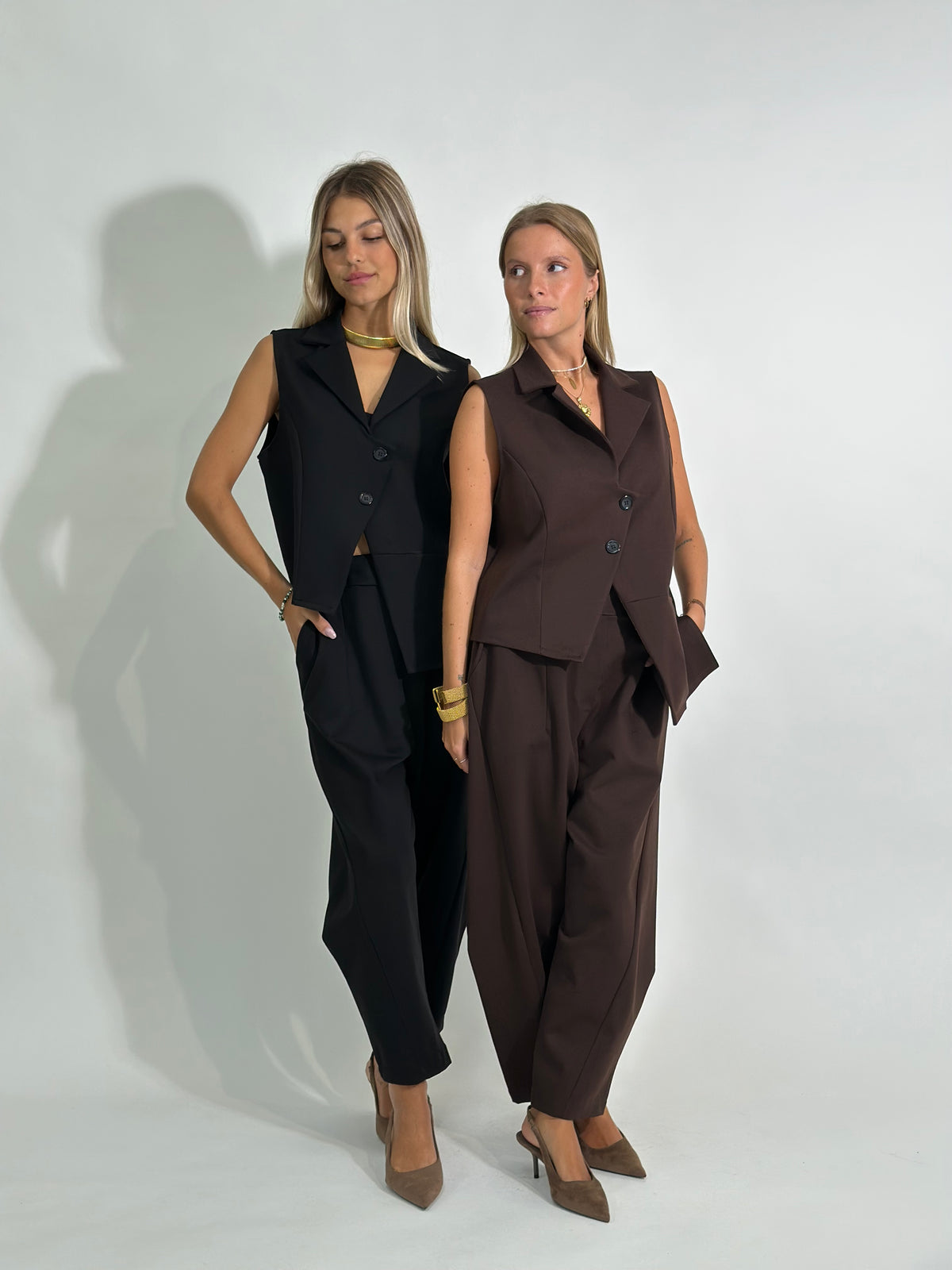 Pantalone baloon punto milano 9516