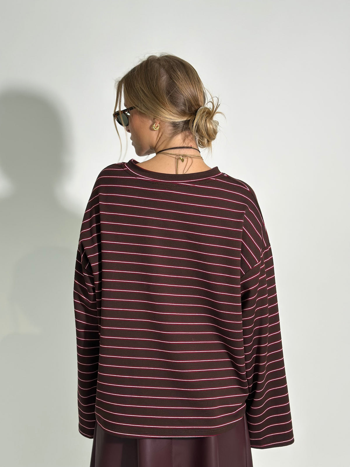Maglia felpa riga stretta 2904-B BORDO'
