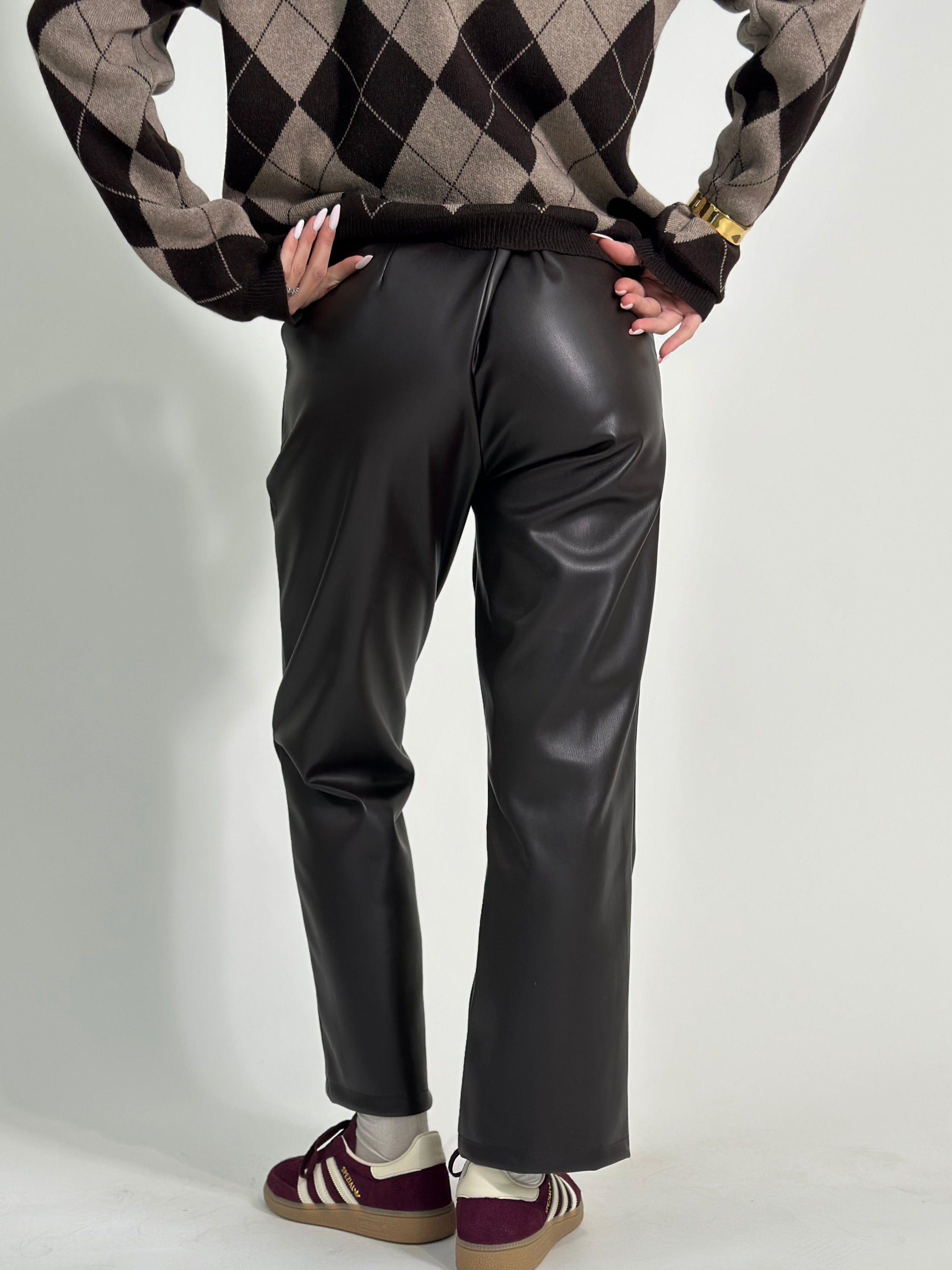 Pantalone ecopelle 7287 MORO