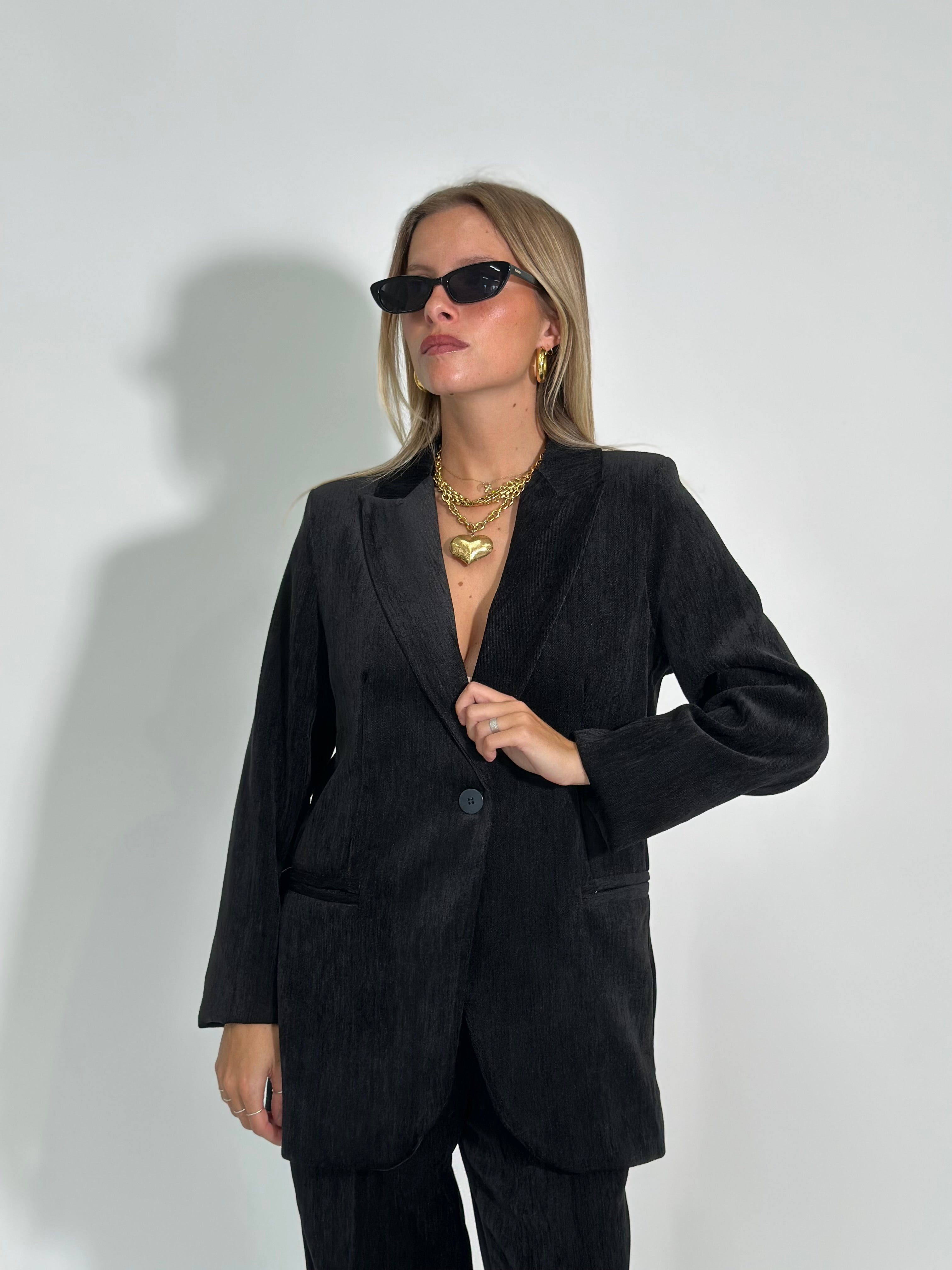 Giacca velour 812 NERO