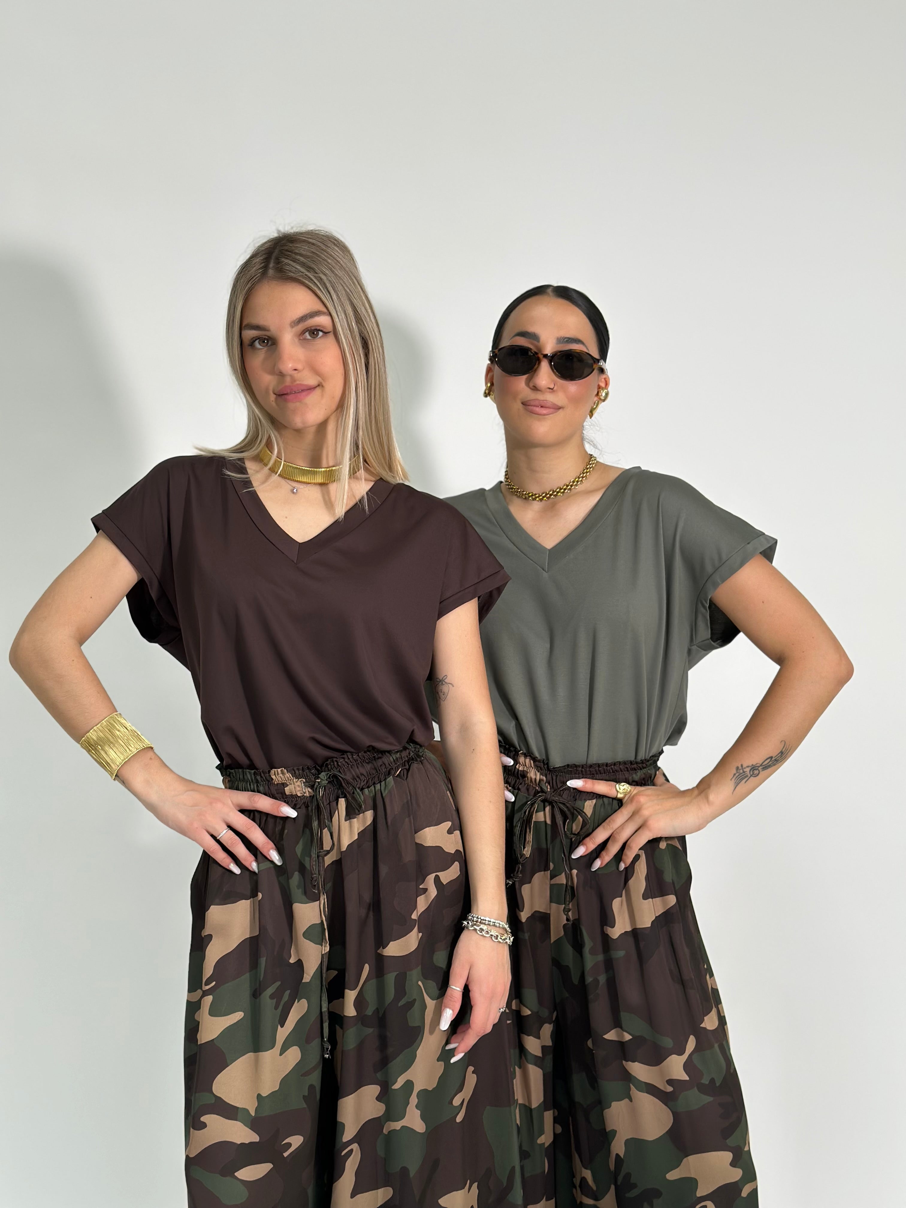 Maglia scatoletta scollo a V 83123