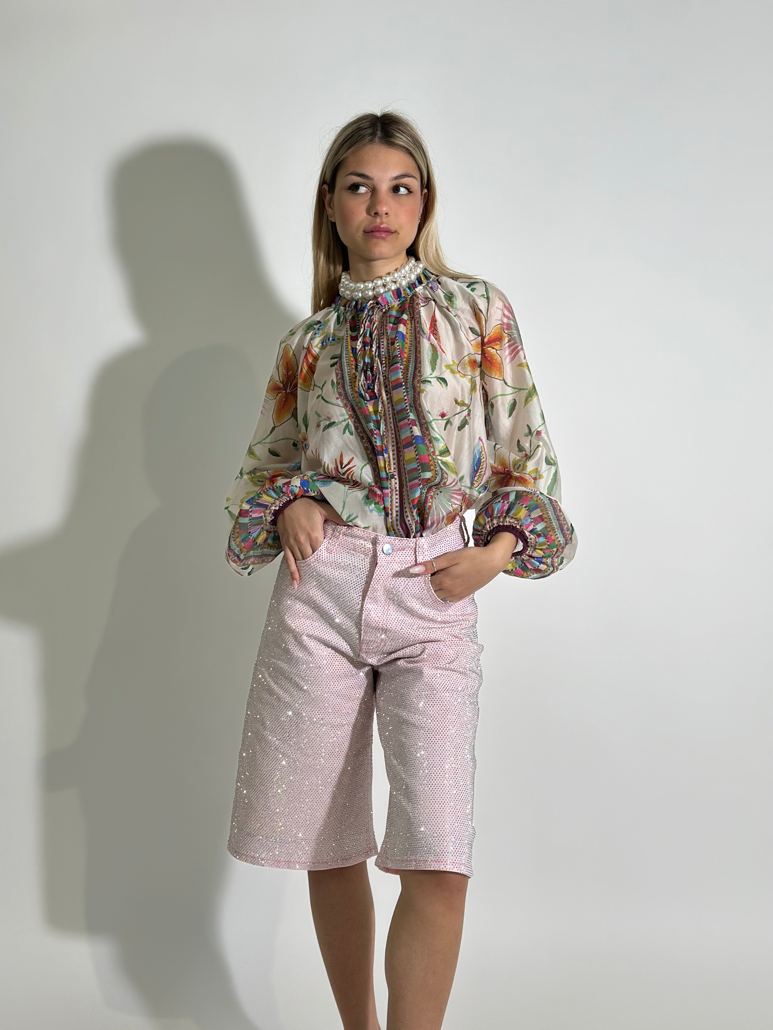 Bermuda micro borchie Z2528 ROSA