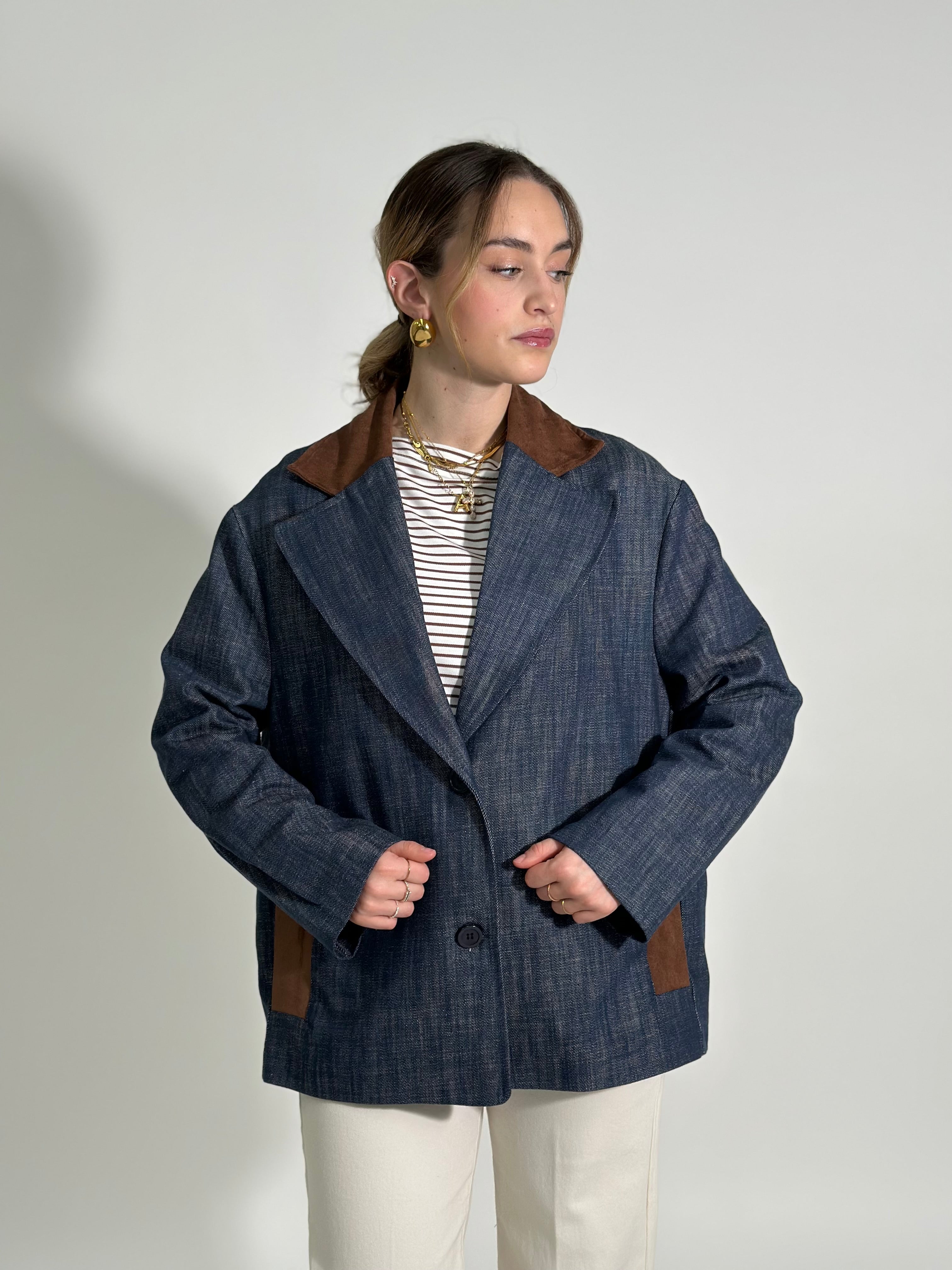 Giacca  denim over 78244