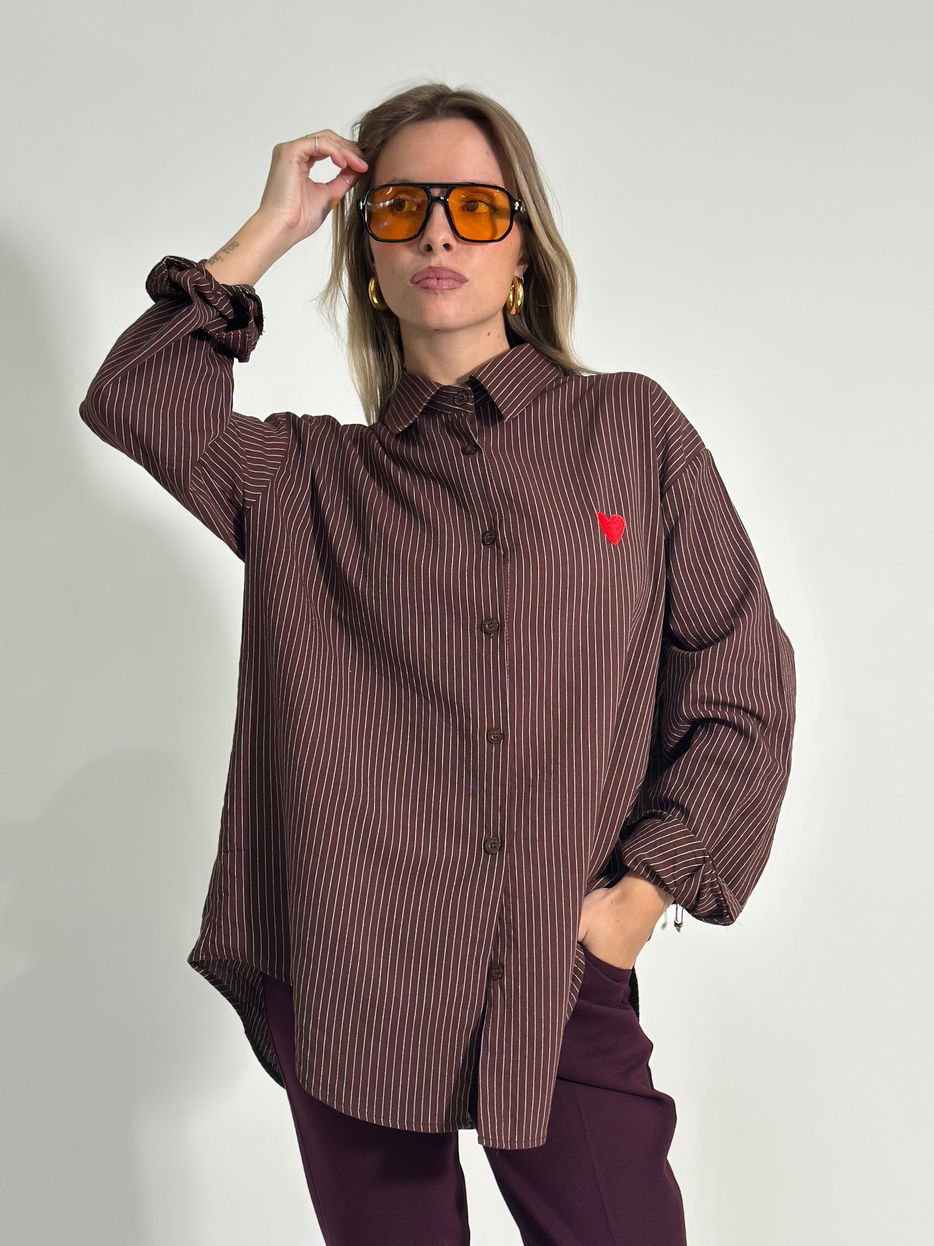 Camicia cuore 2485 MORO