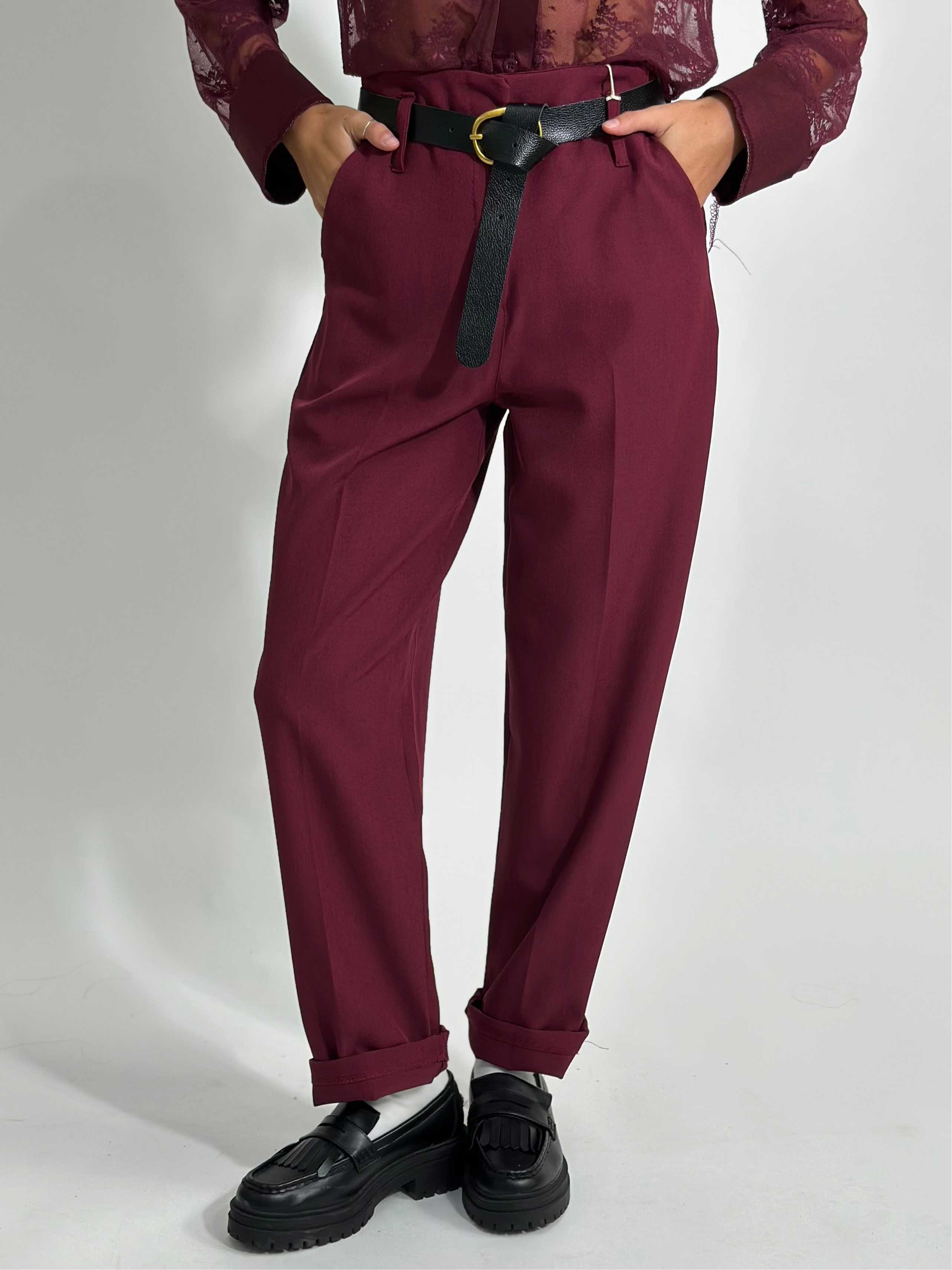 Pantalone cintura 18185 BORDO'
