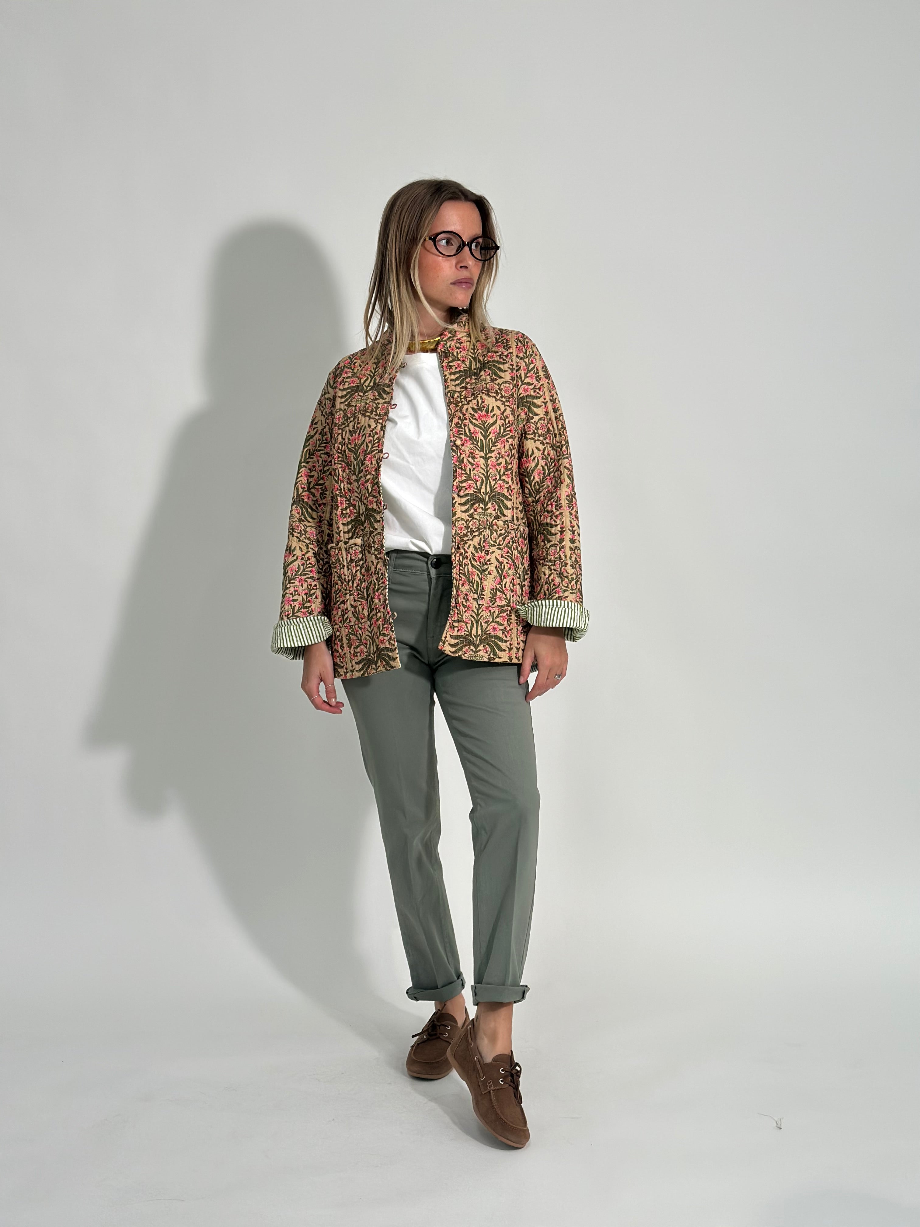 Pantalone chino Capri V869 VERDE