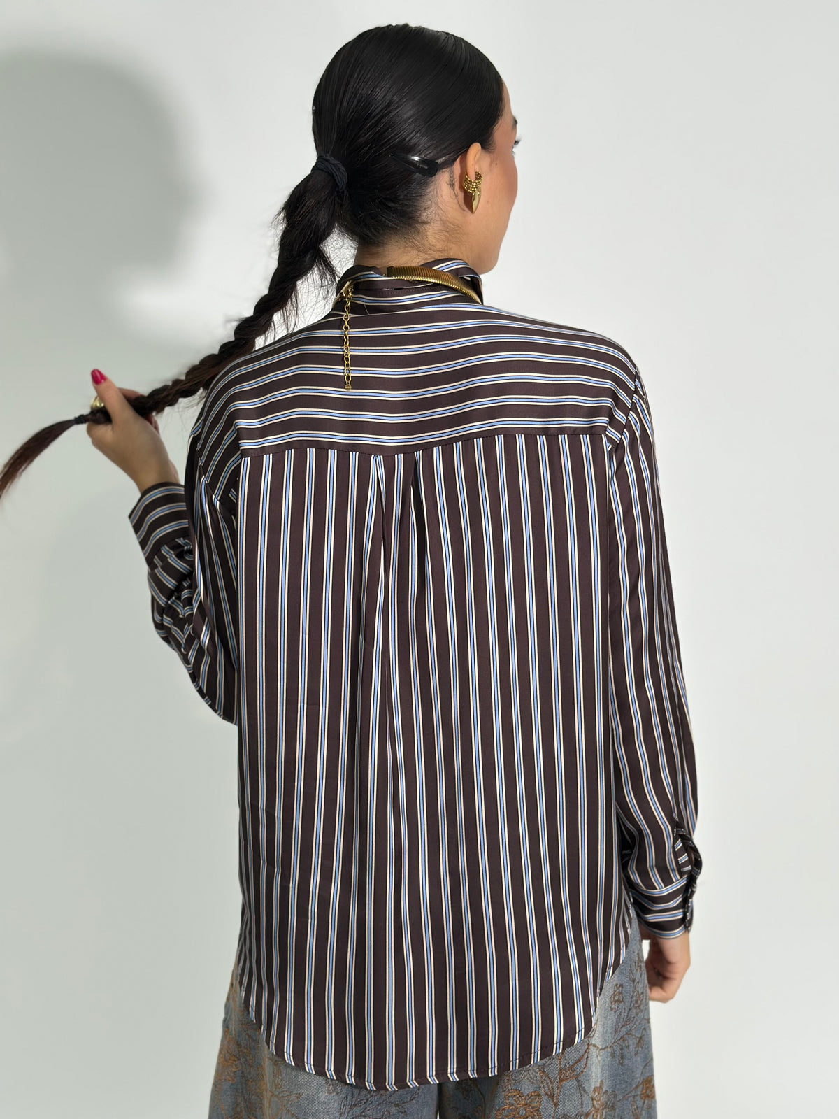 Camicia satin bastoncino 22040-B