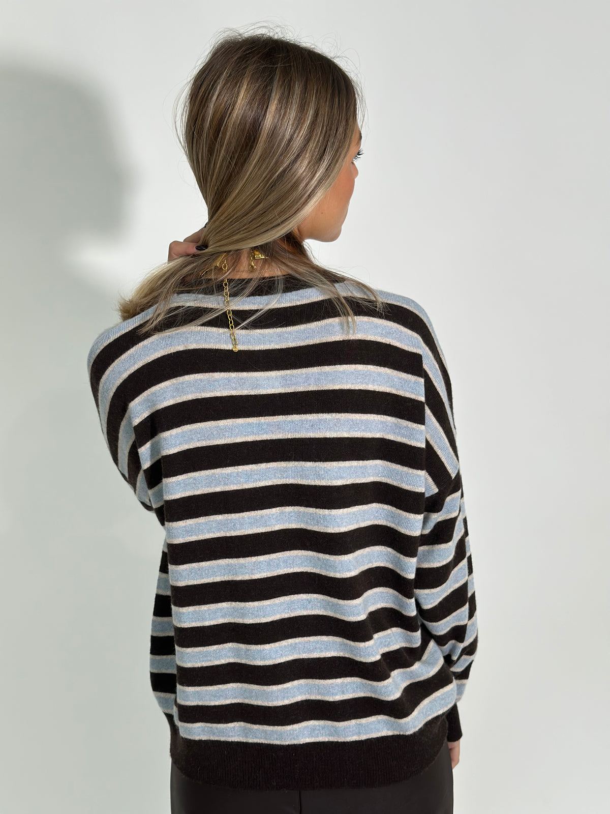 Maglia cashmere blend righe 10412