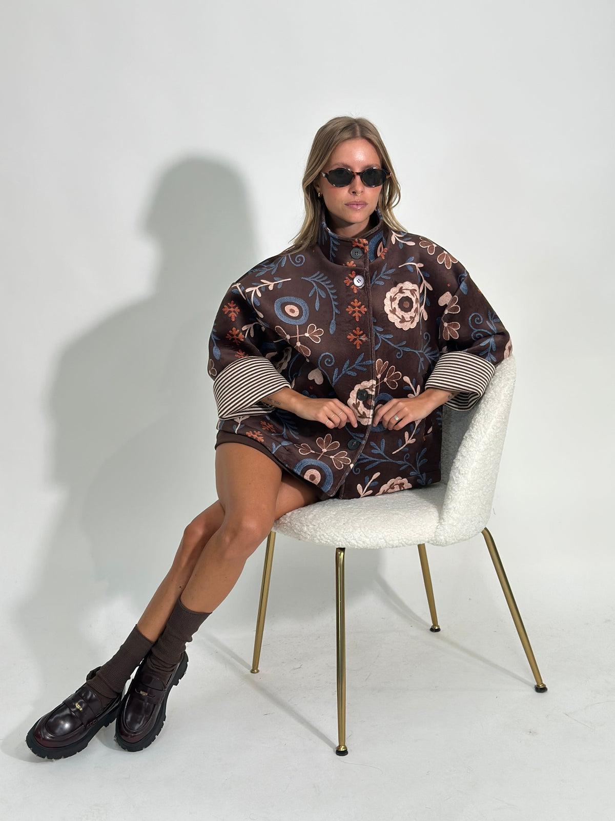 Giacca velluto neoprene 29177 MORO
