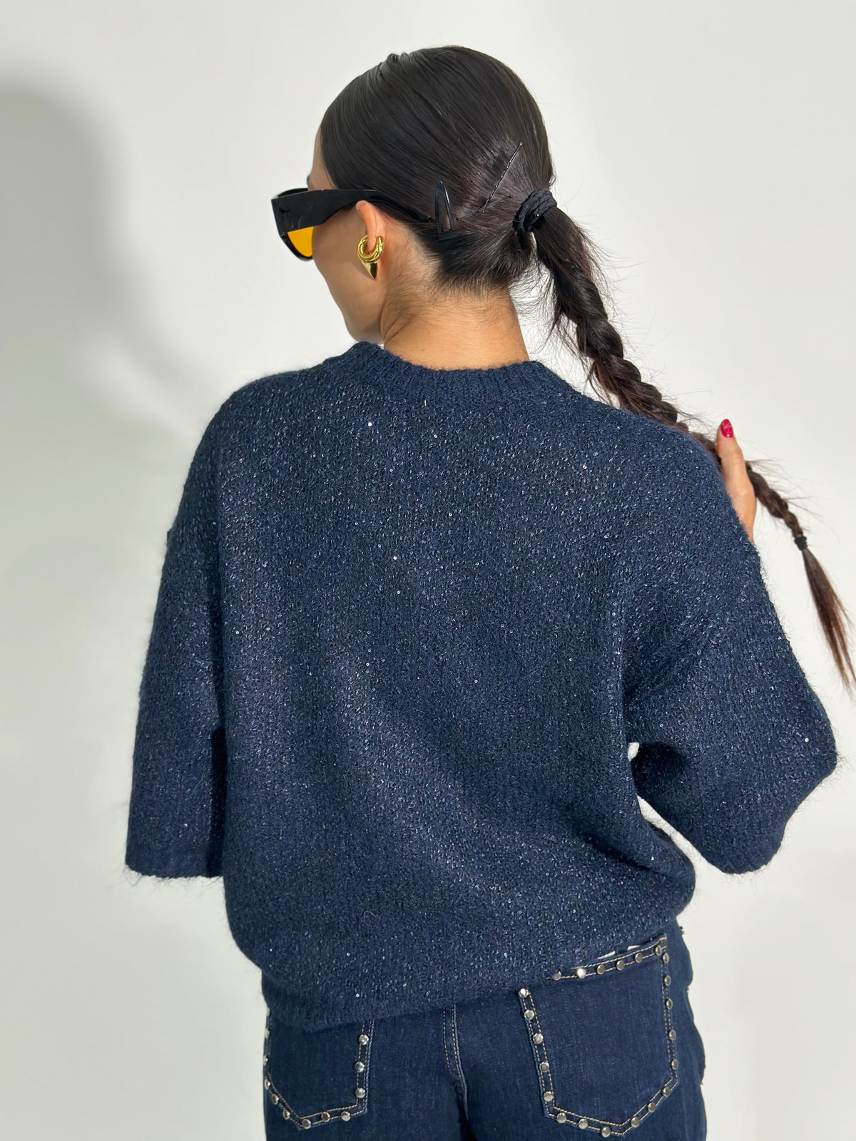Maglia scatoletta paillettes 5561